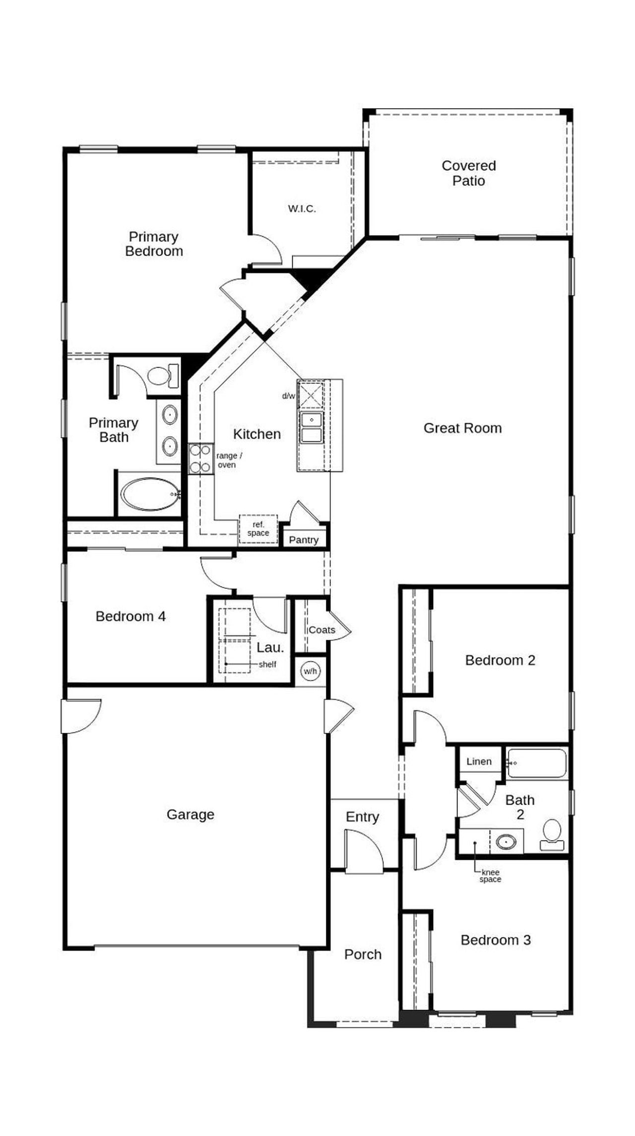 2D floor plan layout of this home in Ventana de Estrellas Enclaves, Goodyear, AZ (Image 2).