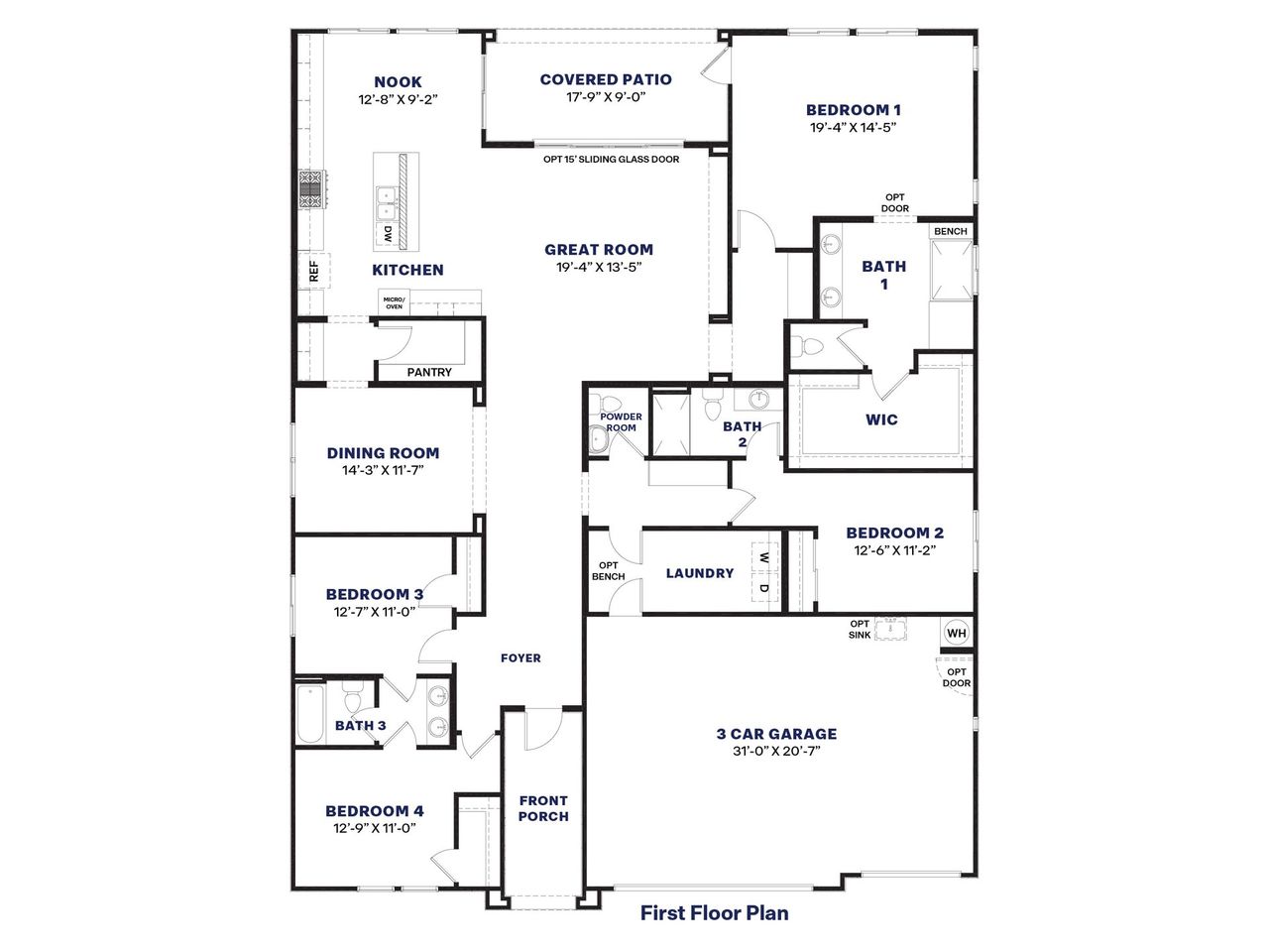 2D floor plan layout of this home in The Ridge at Stone Butte, Phoenix, AZ (Image 2). 2D floor plan layout of this home in The Ridge at Stone Butte, Phoenix, AZ (Image 2).