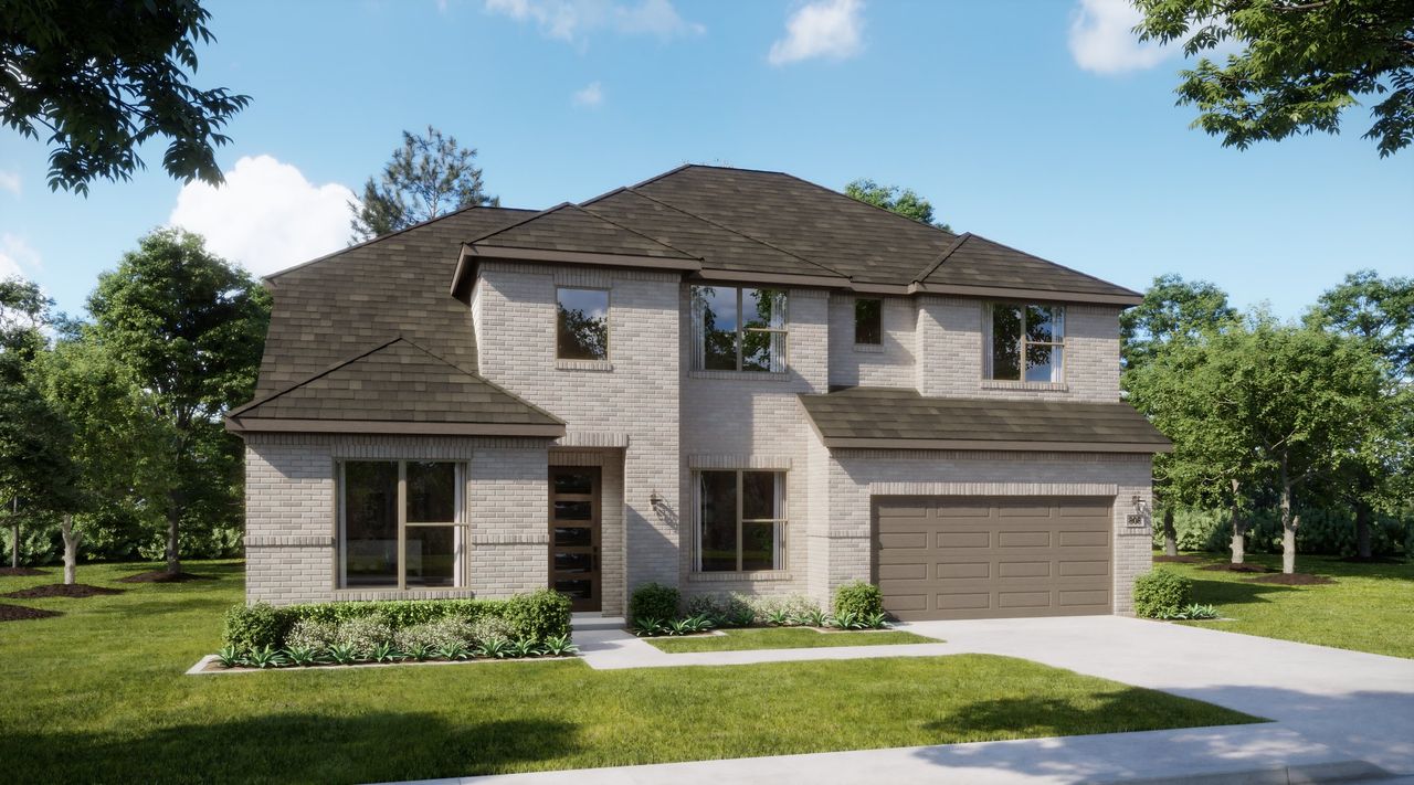 Representative exterior photo of a completed home built from the Solstice by Risewell Homes in Lovers Landing, Forney, TX (Image 2).