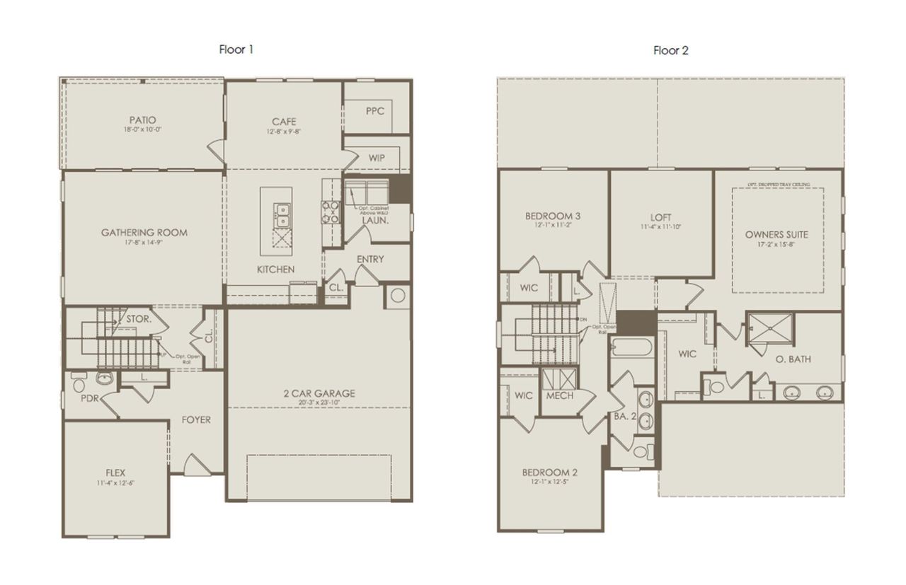 2D floor plan layout of this home in Glenview Farms, Murfreesboro, TN (Image 2).