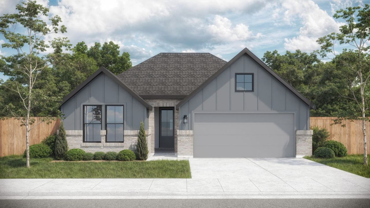 Representative exterior photo of a completed home built from the Edgewood by Graham Hart Home Builder in Meadow Lakes, Fort Worth, TX (Image 2).