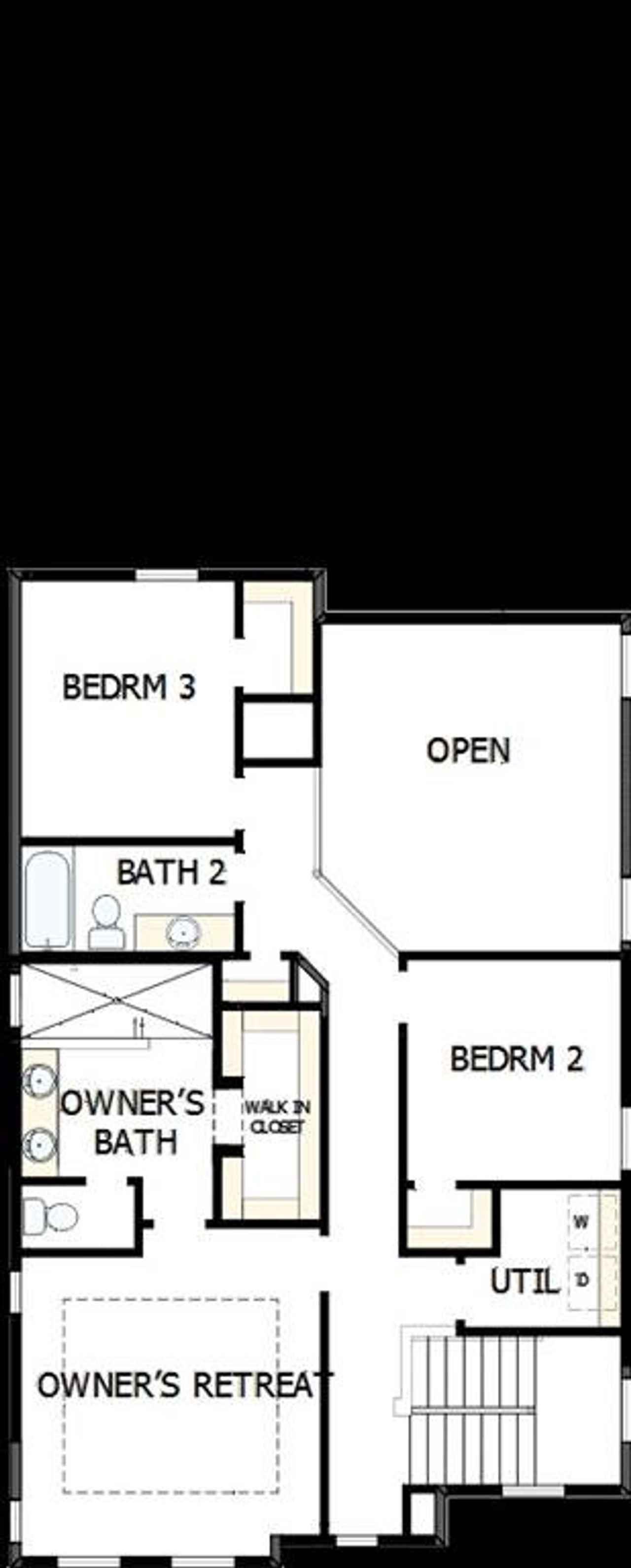 2D floor plan layout of this home in Painted Tree - Garden Series, McKinney, TX (Image 2). 2D floor plan layout of this home in Painted Tree - Garden Series, McKinney, TX (Image 2).
