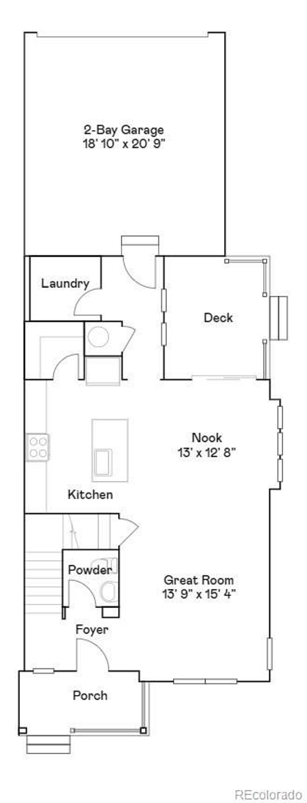 2D floor plan layout of this home in Eastcreek Farm, Thornton, CO (Image 2).