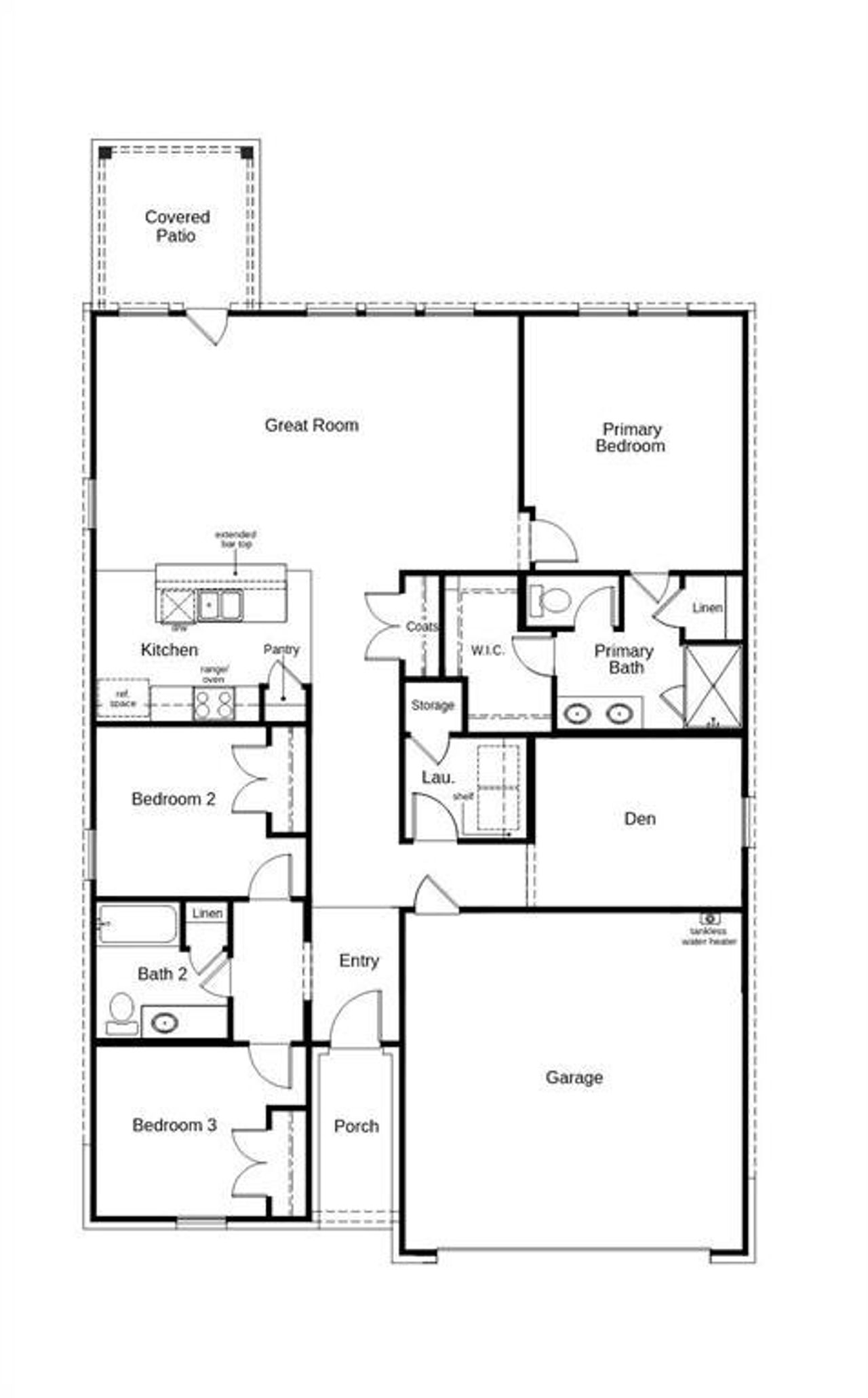 2D floor plan layout of this home in Heartland, Crandall, TX (Image 2). 2D floor plan layout of this home in Heartland, Crandall, TX (Image 2).