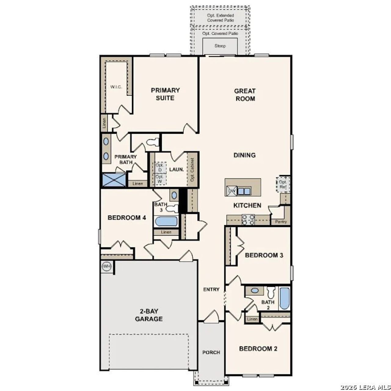 2D floor plan layout of this home in Hiddenbrooke, Seguin, TX (Image 2). 2D floor plan layout of this home in Hiddenbrooke, Seguin, TX (Image 2).