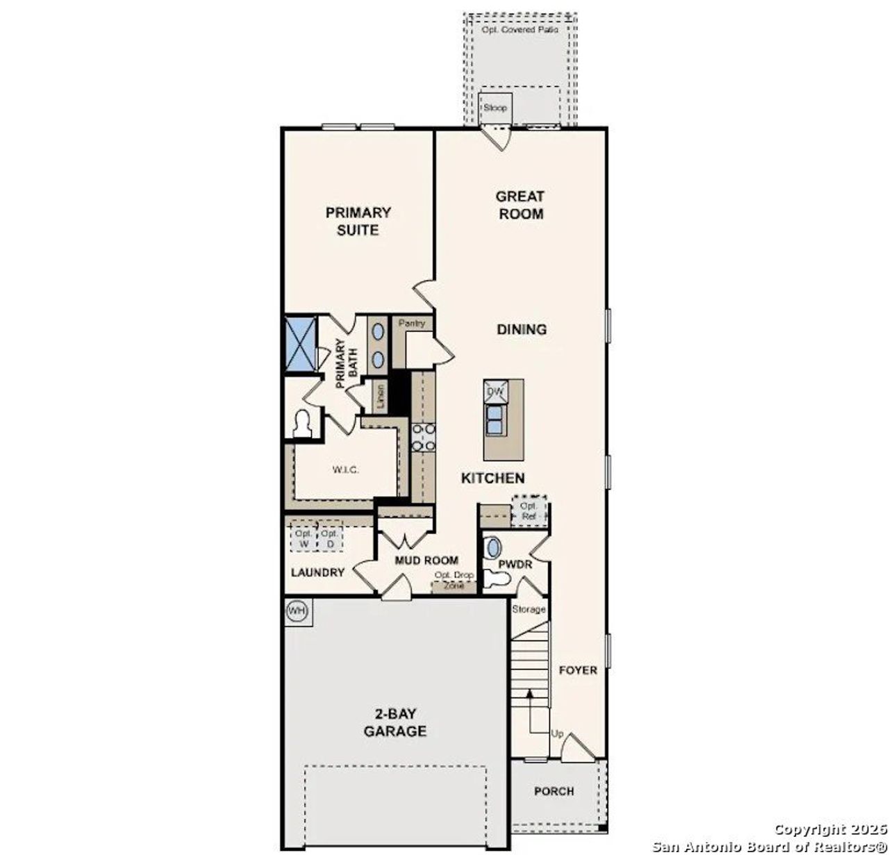 2D floor plan layout of this home in Summerlin, San Antonio, TX (Image 2).