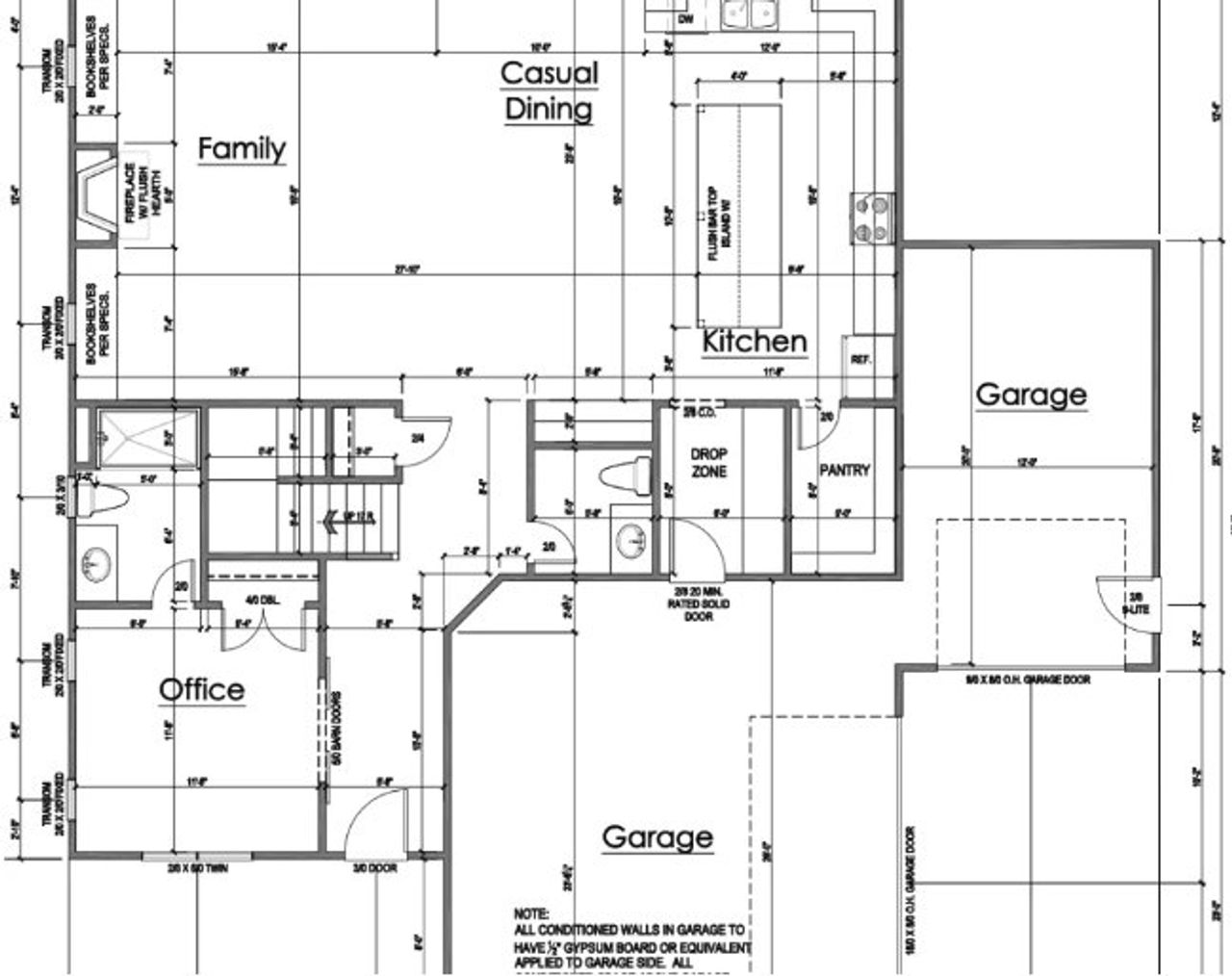 2D floor plan layout for the Piper by Triple A Homes in McLaurin Farms, Fuquay Varina, NC (Image 2).