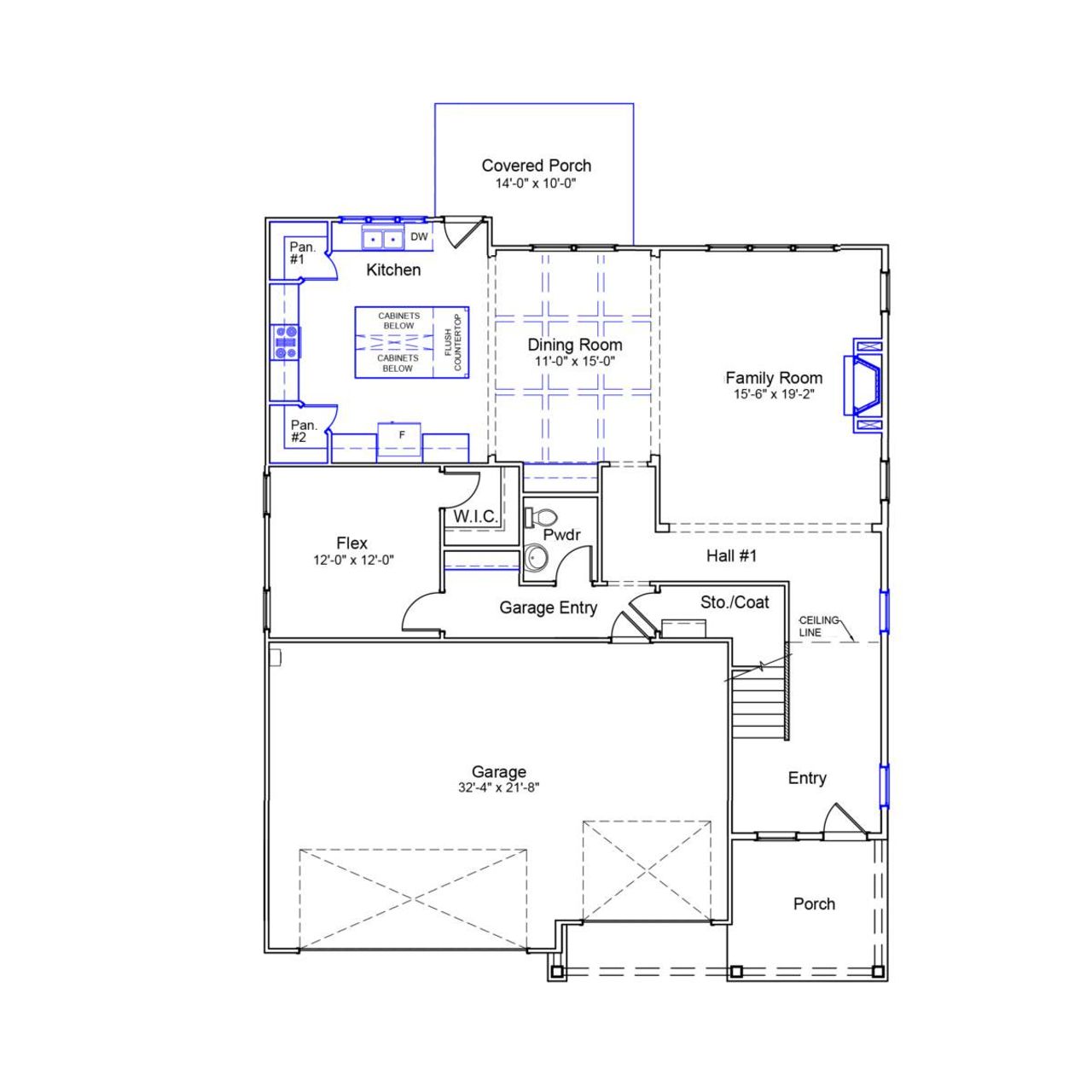 2D floor plan layout of this home in Hewing Farms, Summerville, SC (Image 2).