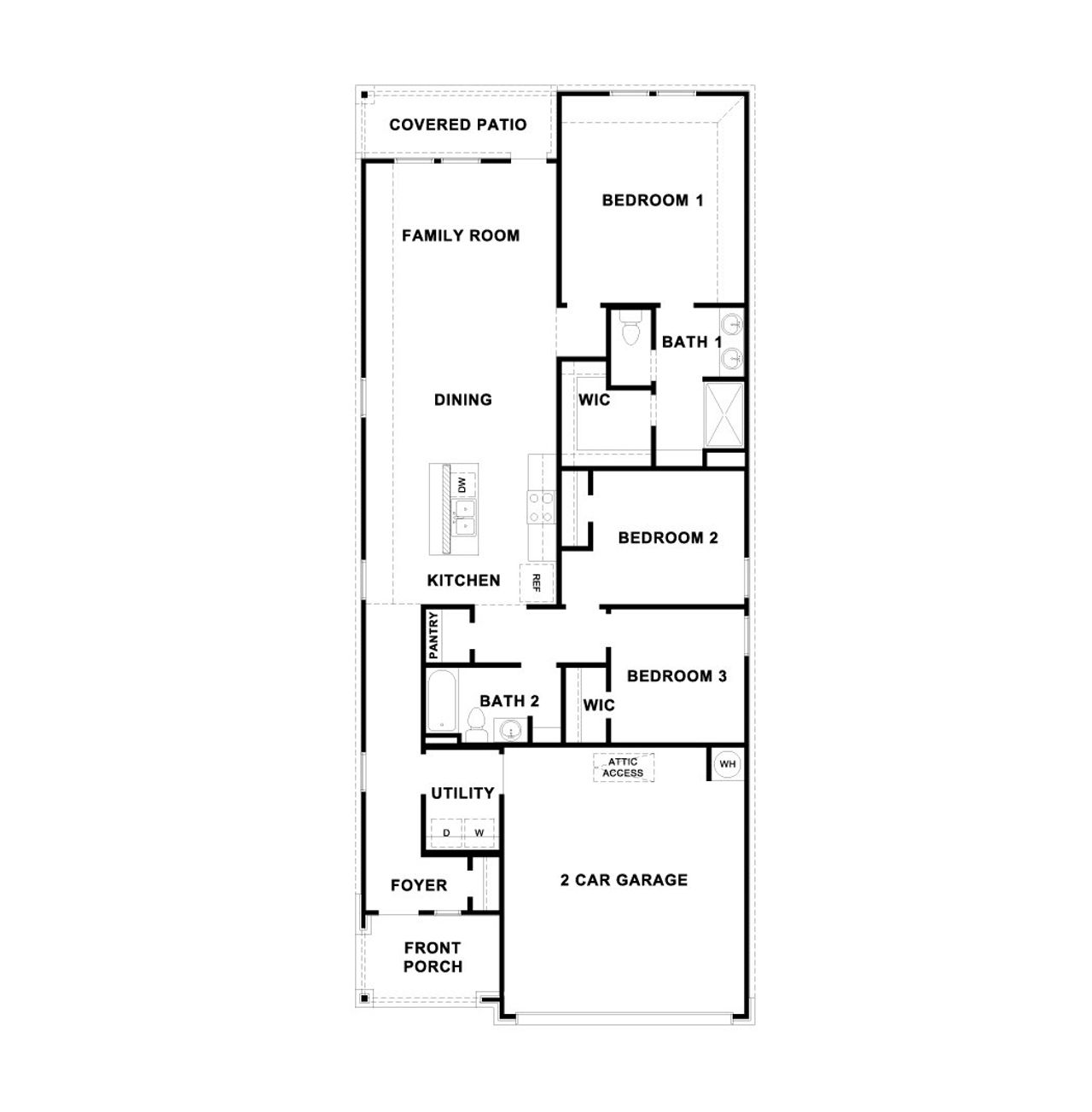 2D floor plan layout of this home in Southgrove, Kyle, TX (Image 2). 2D floor plan layout of this home in Southgrove, Kyle, TX (Image 2).