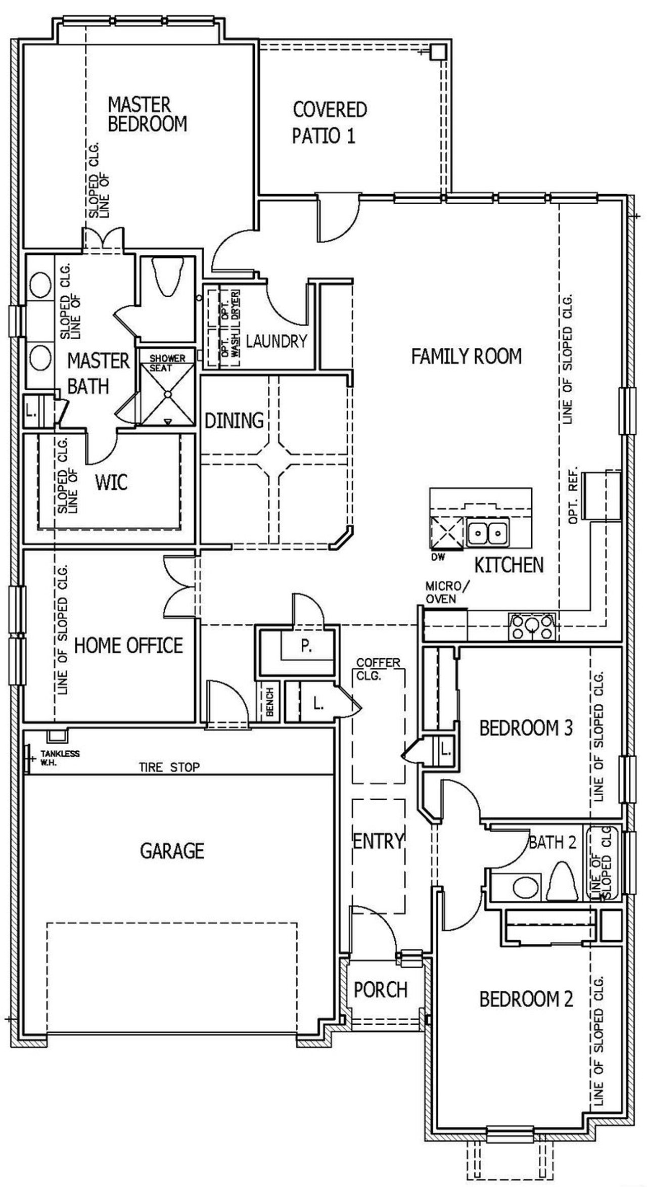 2D floor plan layout of this home in University Heights, Round Rock, TX (Image 2).