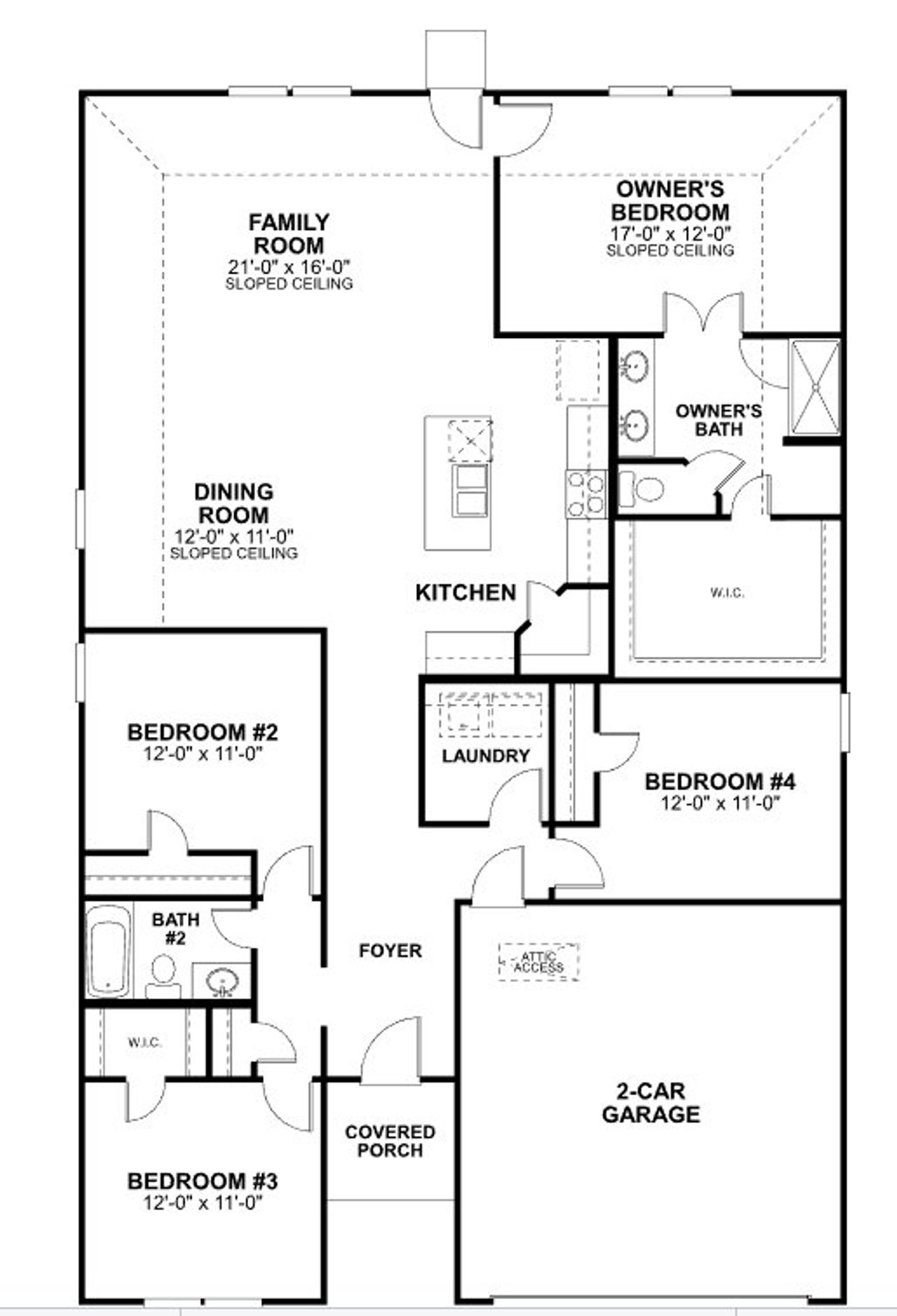 2D floor plan layout of this home in Winding Brook, San Antonio, TX (Image 2).