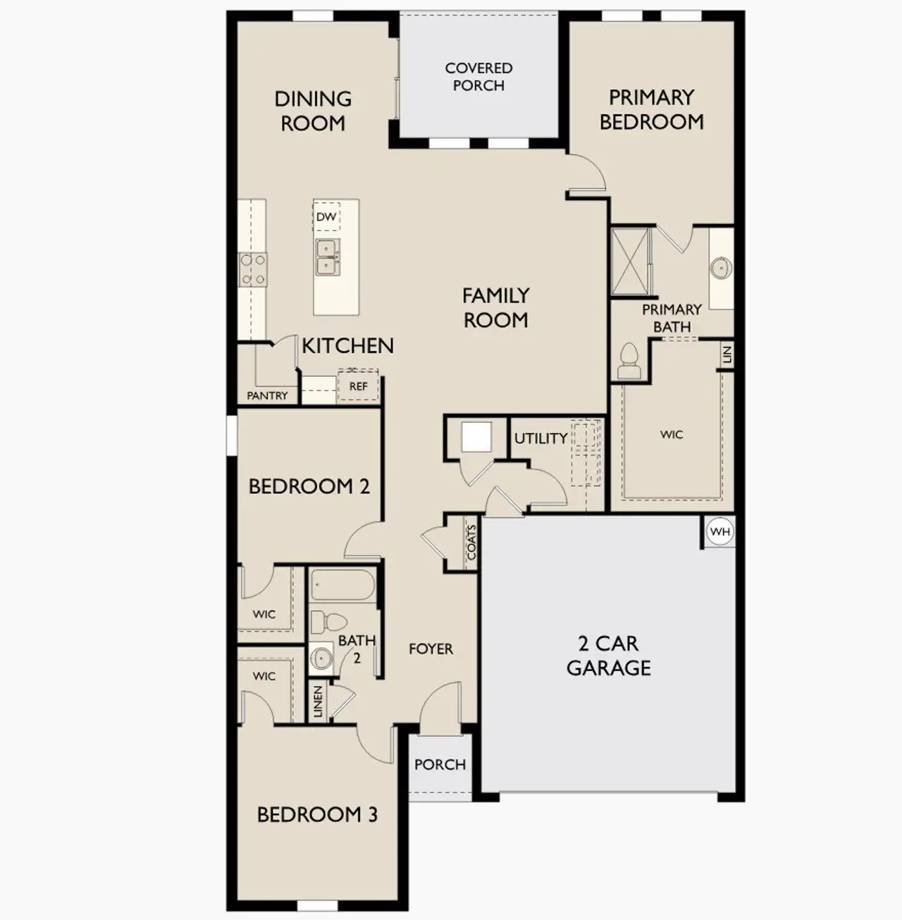 2D floor plan layout of this home in The Trails, Phoenix, AZ (Image 2).