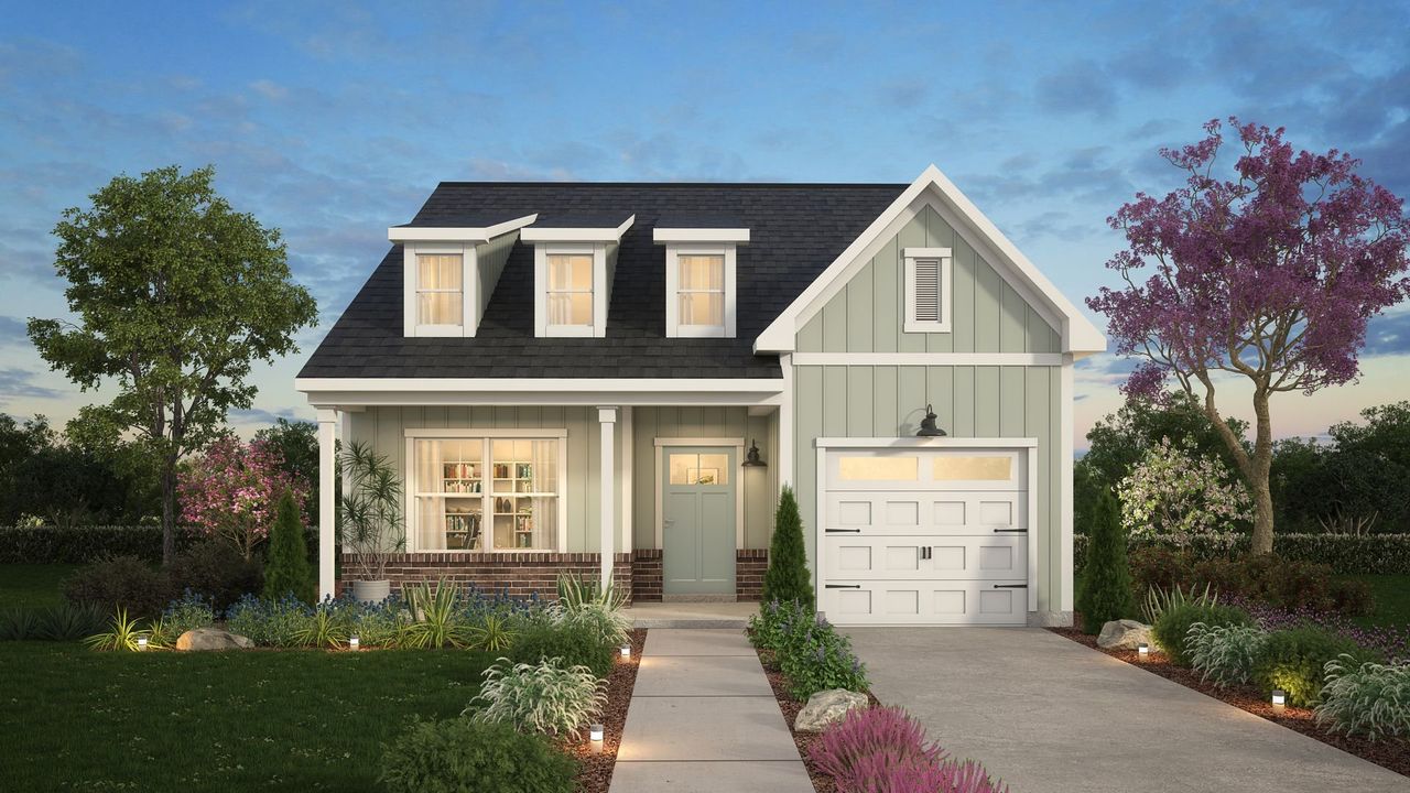 Representative exterior photo of a completed home built from the Grace by True Homes in Edgewater - The Cottages, Lancaster, SC (Image 2).