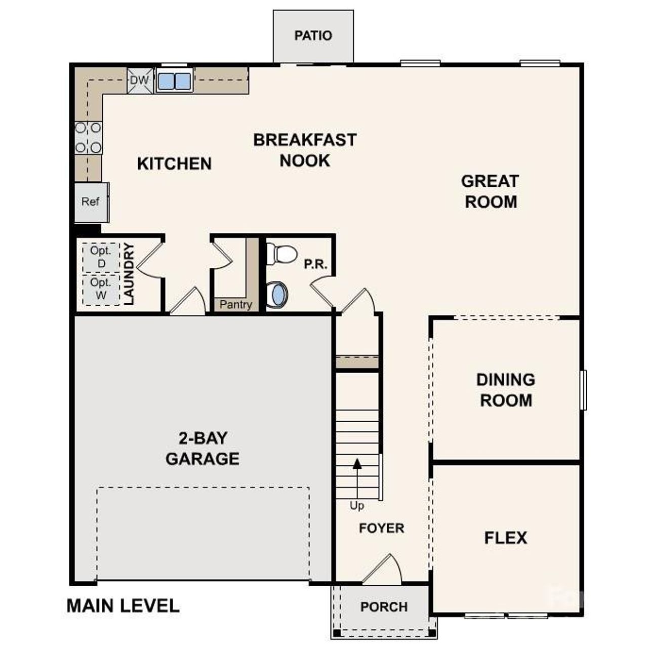 2D floor plan layout of this home in Linwood Acres, Linwood, NC (Image 2).