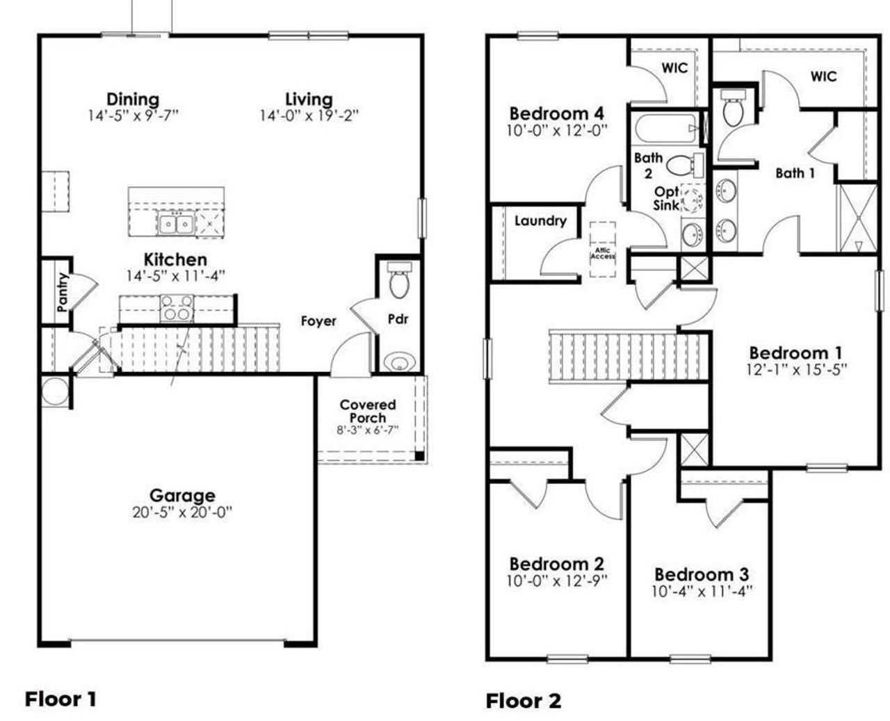 2D floor plan layout of this home in Mulberry Landing, Orangeburg, SC (Image 2). 2D floor plan layout of this home in Mulberry Landing, Orangeburg, SC (Image 2).