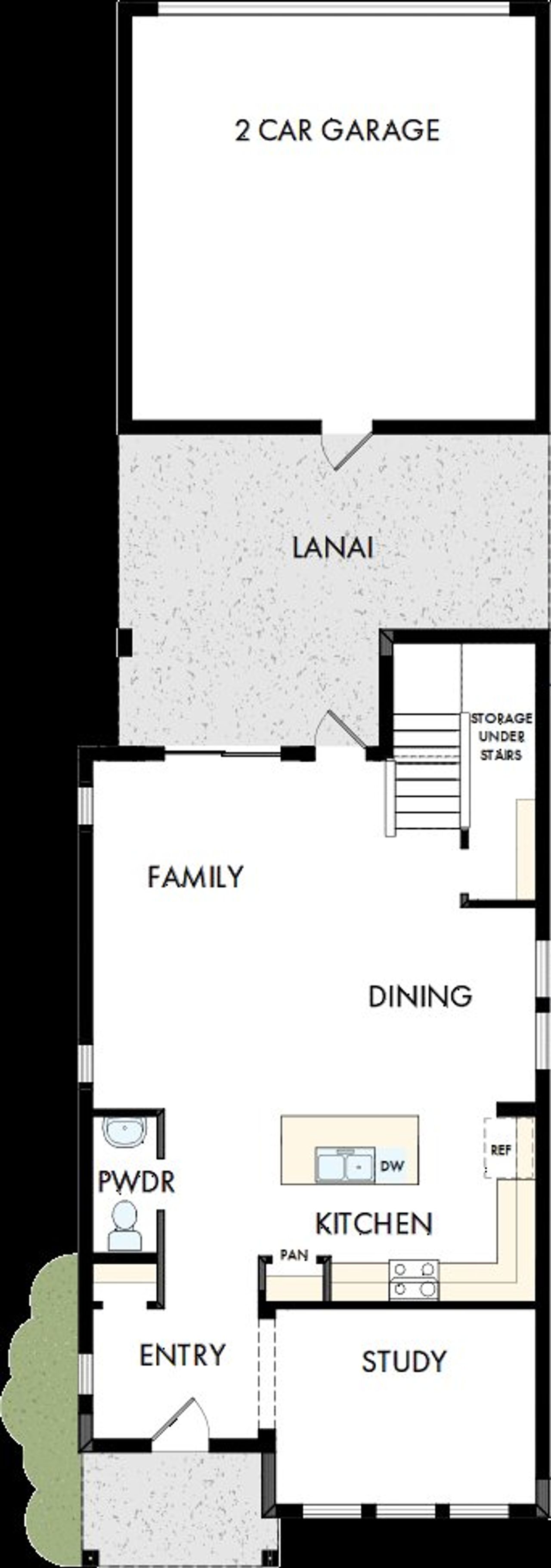 2D floor plan layout of this home in Reflections at Olympus – Valor, Clermont, FL (Image 2).