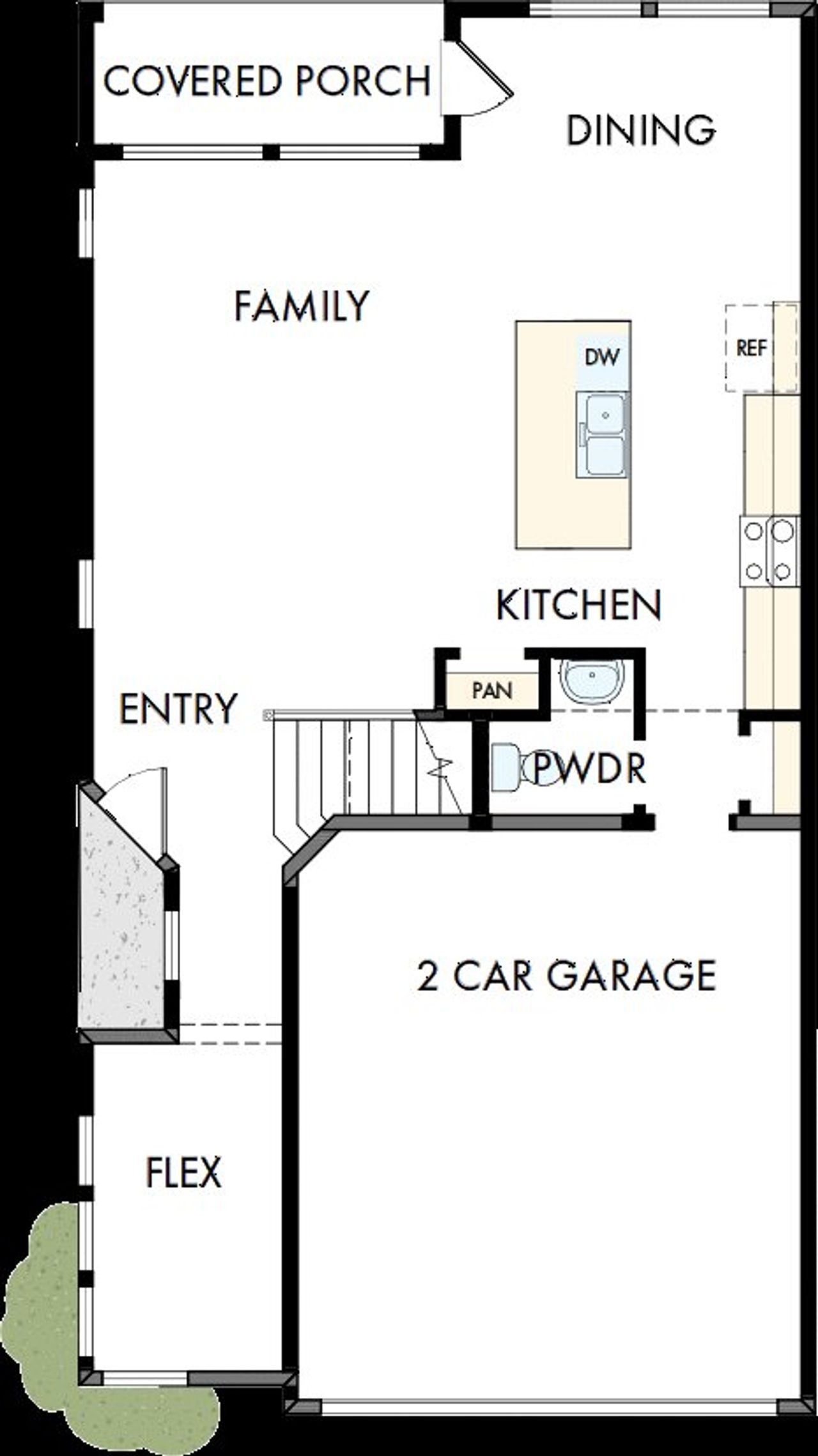 2D floor plan layout of this home in Retreat at Oak Park, Houston, TX (Image 2).