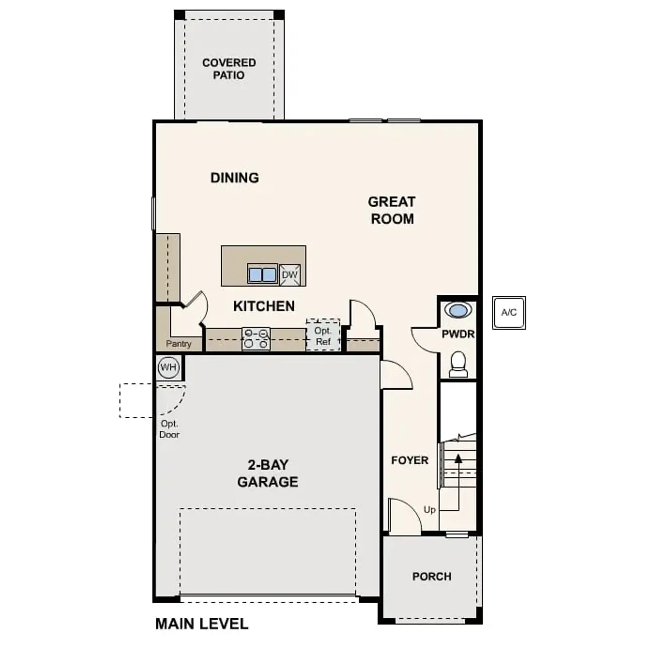 2D floor plan layout of this home in Skyline Village, San Tan Valley, AZ (Image 2).