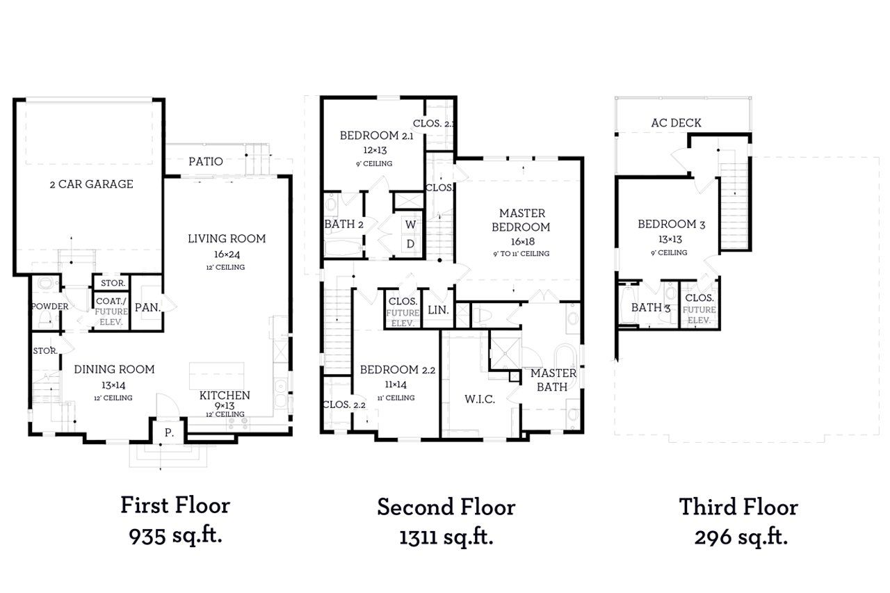 2D floor plan layout of this home in Kolbe Farms, Houston, TX (Image 2).