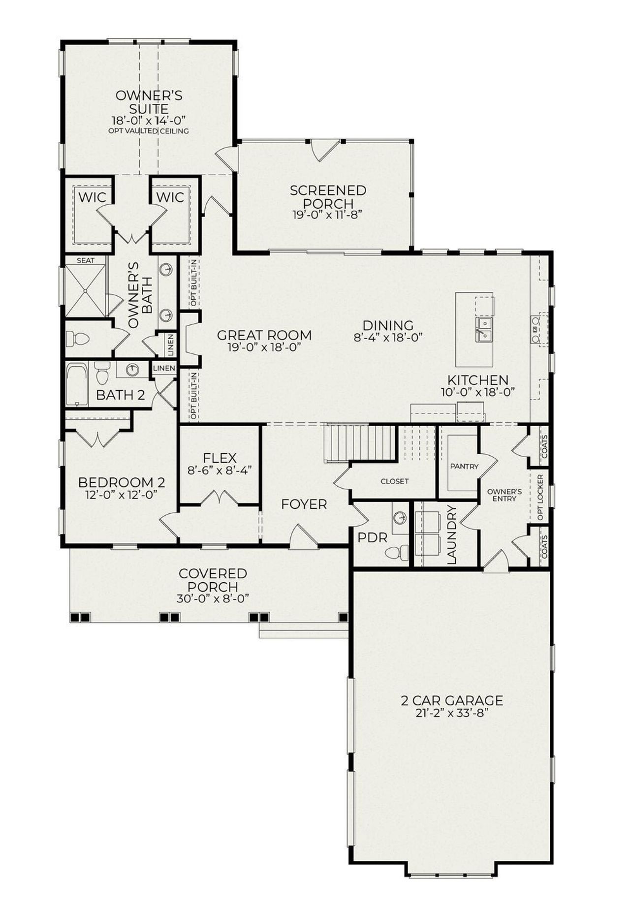 2D floor plan layout for the Arrow Wood by Homes by Dickerson in Nexton, Summerville, SC (Image 2). 2D floor plan layout for the Arrow Wood by Homes by Dickerson in Nexton, Summerville, SC (Image 2).