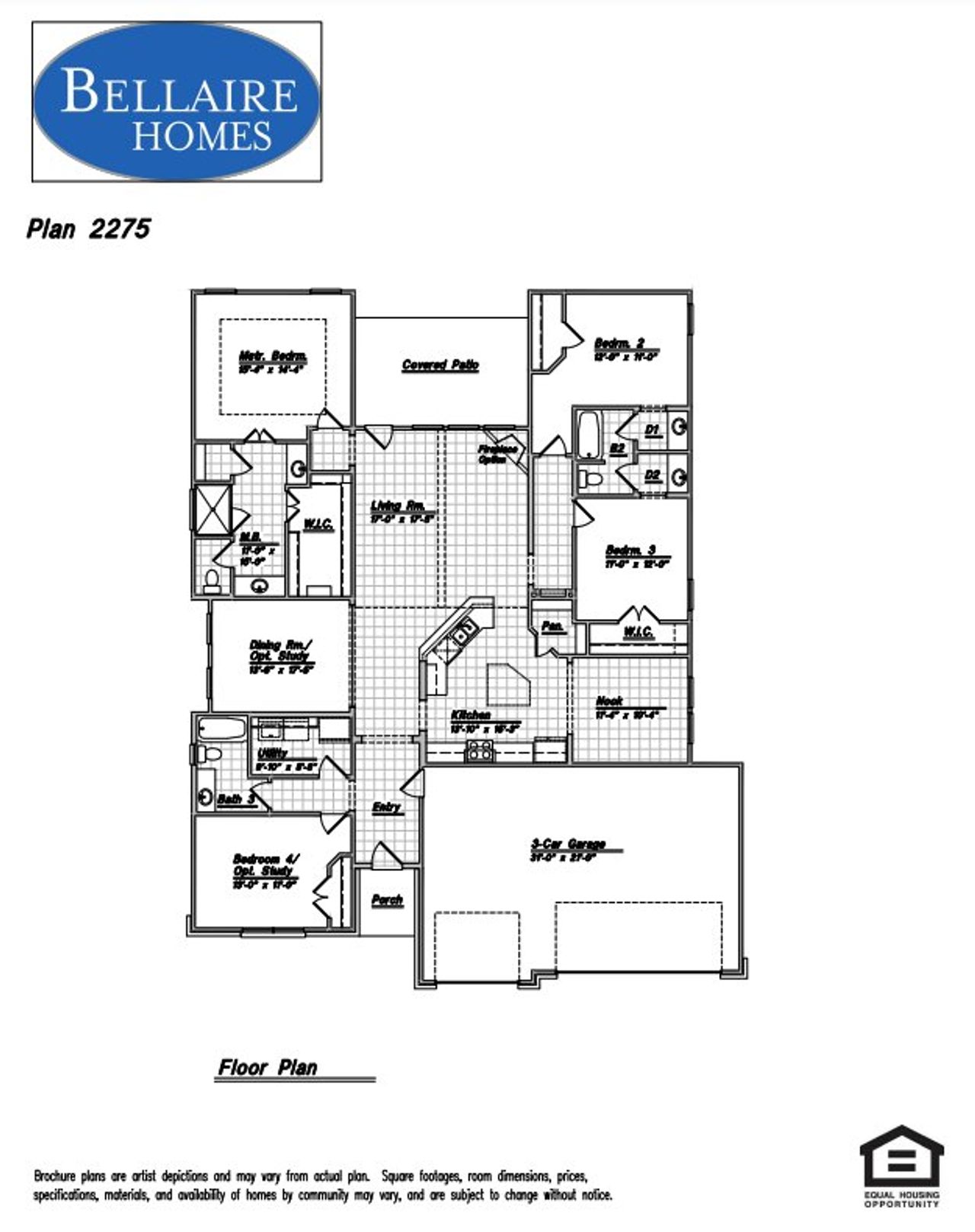 2D floor plan layout for the Gallatin by Bellaire Homes in Elkhorn Ridge, Fair Oaks Ranch, TX (Image 2). 2D floor plan layout for the Gallatin by Bellaire Homes in Elkhorn Ridge, Fair Oaks Ranch, TX (Image 2).