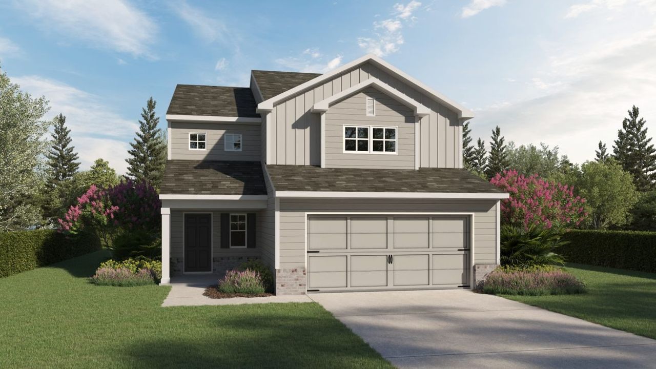 Representative exterior photo of a completed home built from the Juniper by Kerley Family Homes in The Reserve at Chapel Hill Phase II, Douglasville, GA (Image 2). Representative exterior photo of a completed home built from the Juniper by Kerley Family Homes in The Reserve at Chapel Hill Phase II, Douglasville, GA (Image 2).