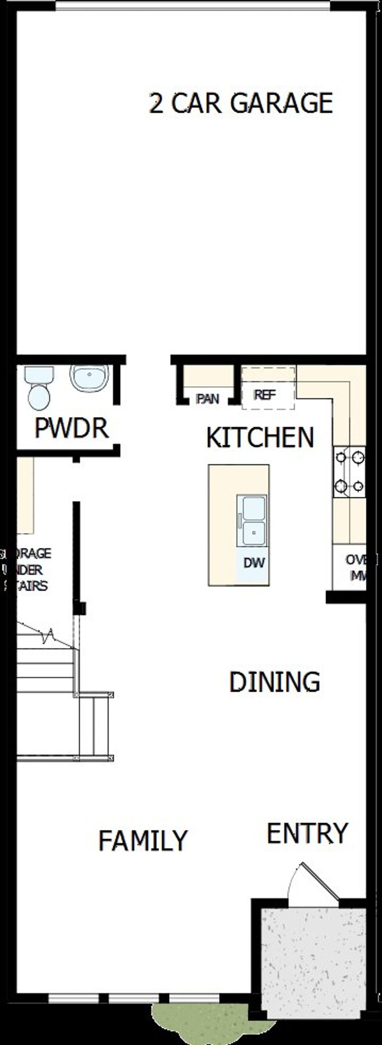 2D floor plan layout of this home in Hillside at Las Colinas, Irving, TX (Image 2).