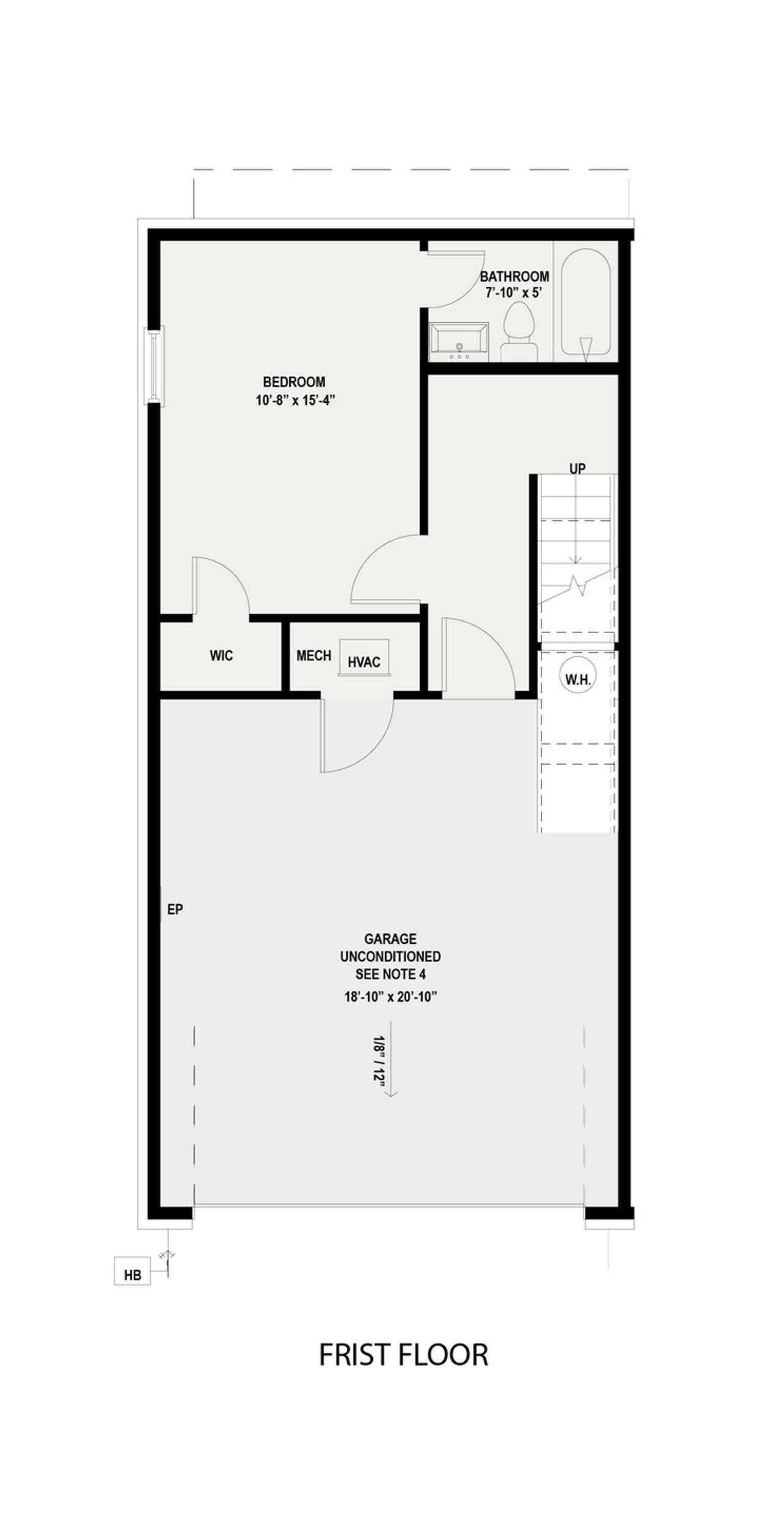 2D floor plan layout for the Type J by Deluxeton Homes in Hollywood & Main II, Atlanta, GA (Image 2).