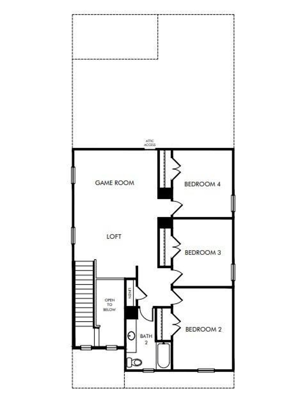 2D floor plan layout of this home in Simpson Crossing - Spring Series, McKinney, TX (Image 2).