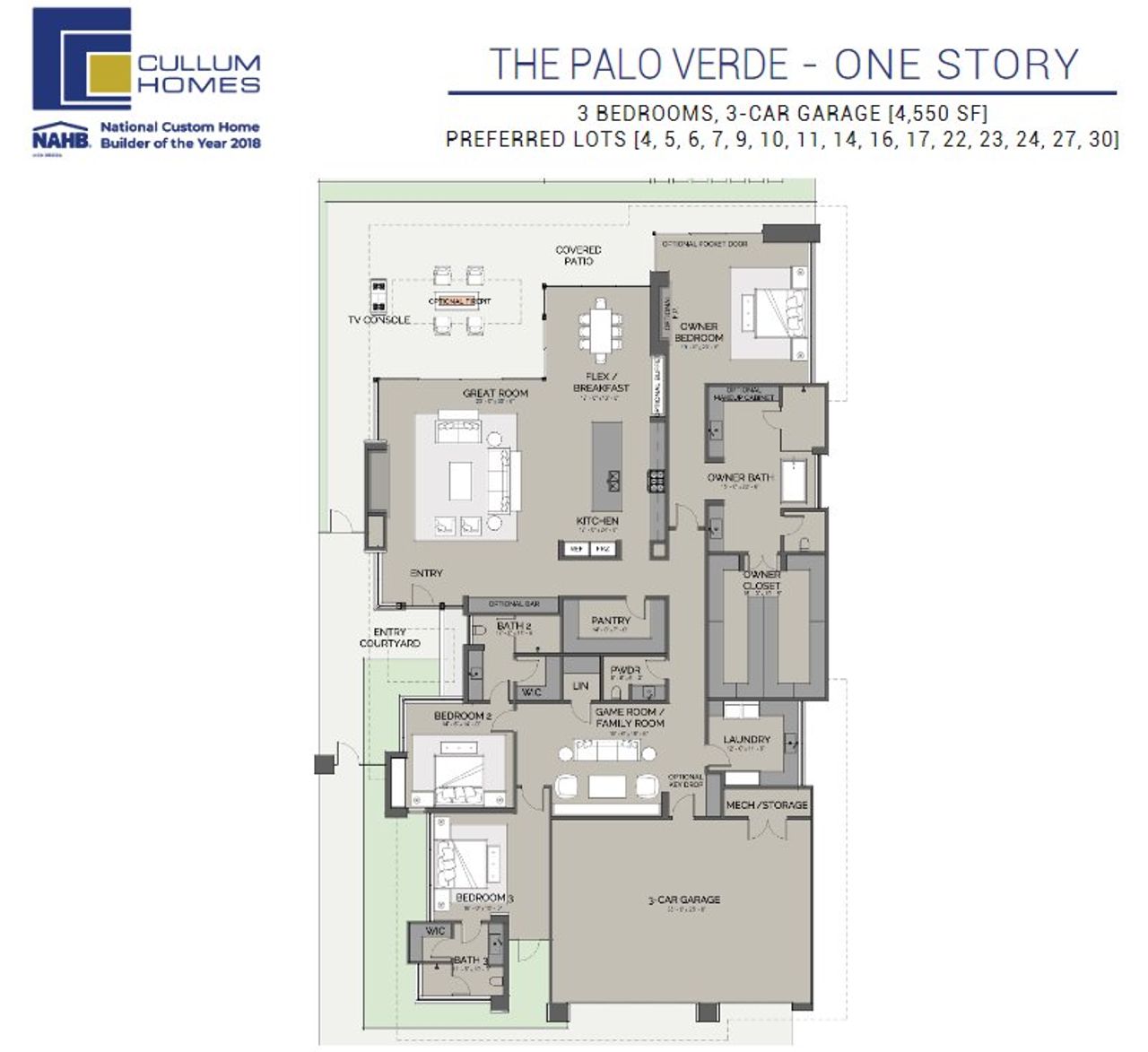 2D floor plan layout for the Palo Verde by Cullum Homes in Village at Seven Desert Mountain, Scottsdale, AZ (Image 2). 2D floor plan layout for the Palo Verde by Cullum Homes in Village at Seven Desert Mountain, Scottsdale, AZ (Image 2).