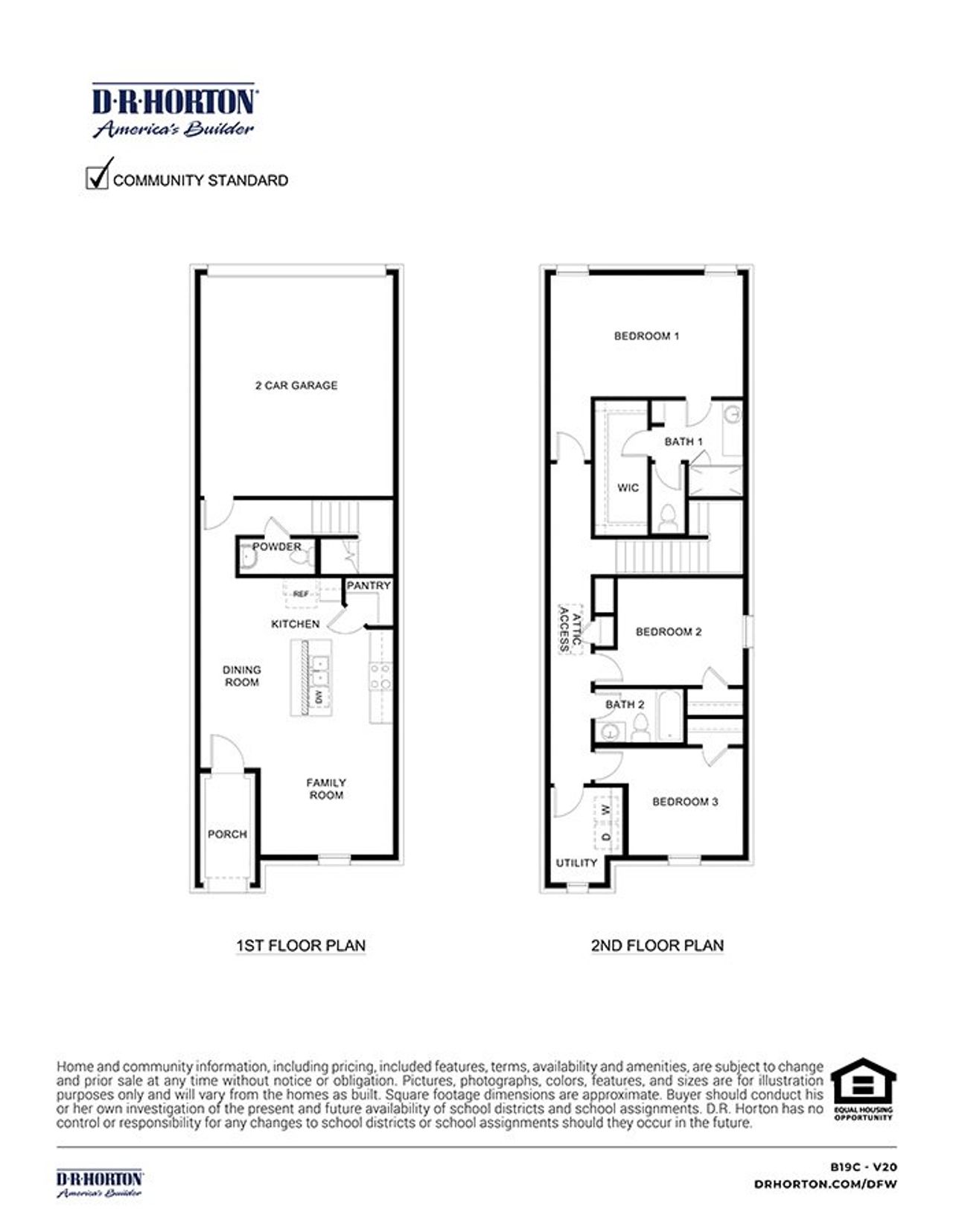 2D floor plan layout of this home in Elevon, Lavon, TX (Image 2).