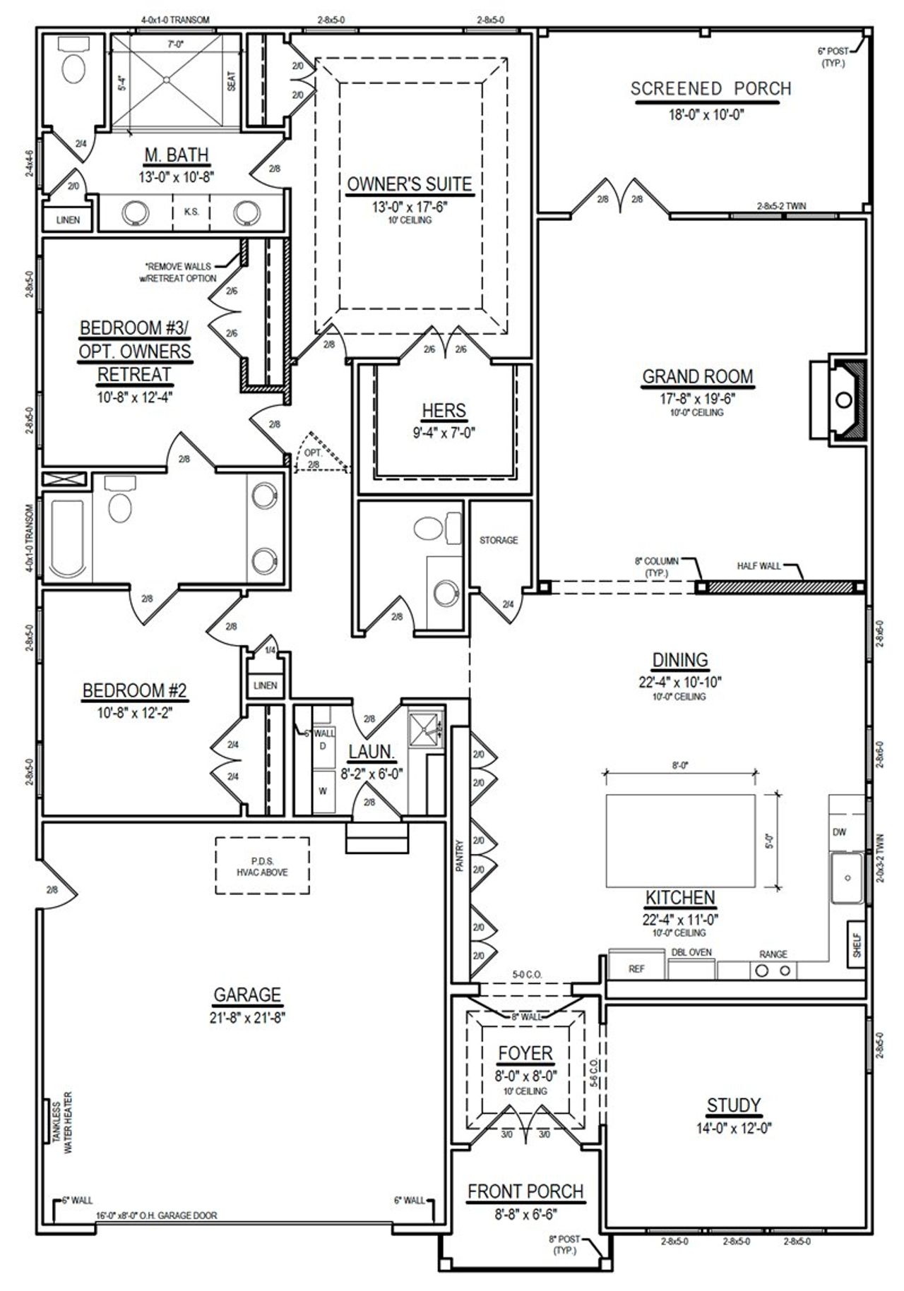 2D floor plan layout for the Innovator by Fleming Homes in Lassiter Road, Four Oaks, NC (Image 2).