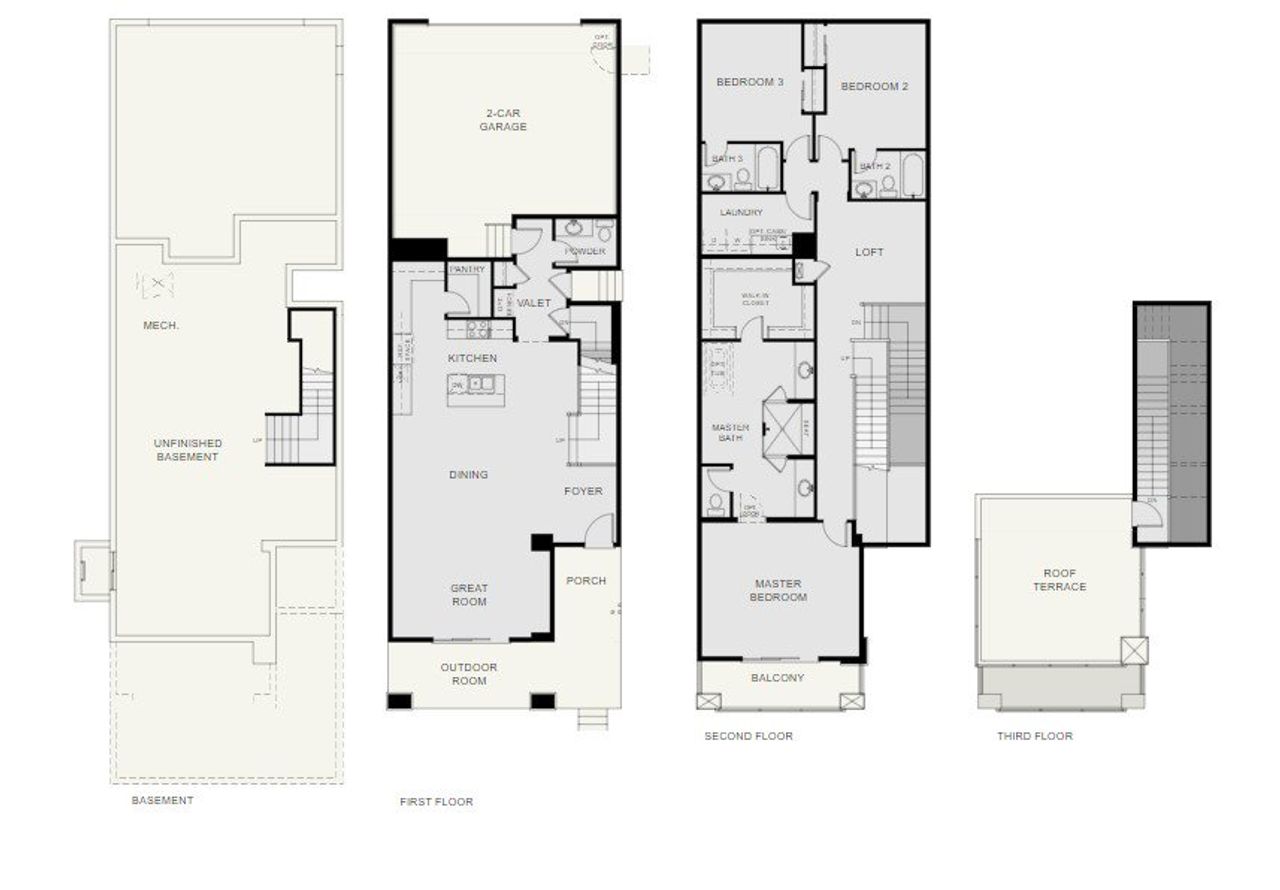 2D floor plan layout for the Alto 4 by Infinity Properties in Alto at Central Park, Denver, CO (Image 2).