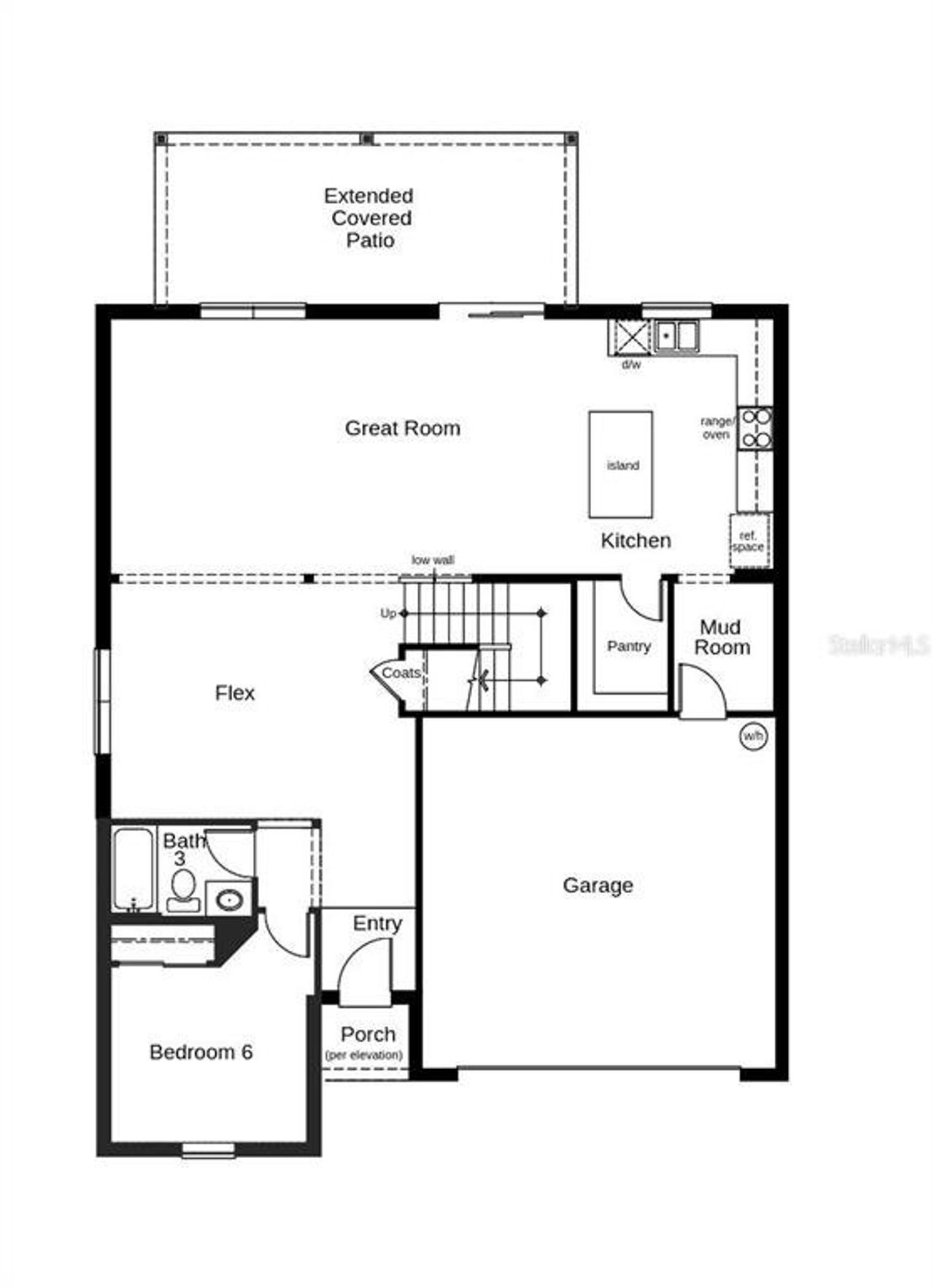 2D floor plan layout of this home in Reserve at Forest Lake II, Lake Wales, FL (Image 2).