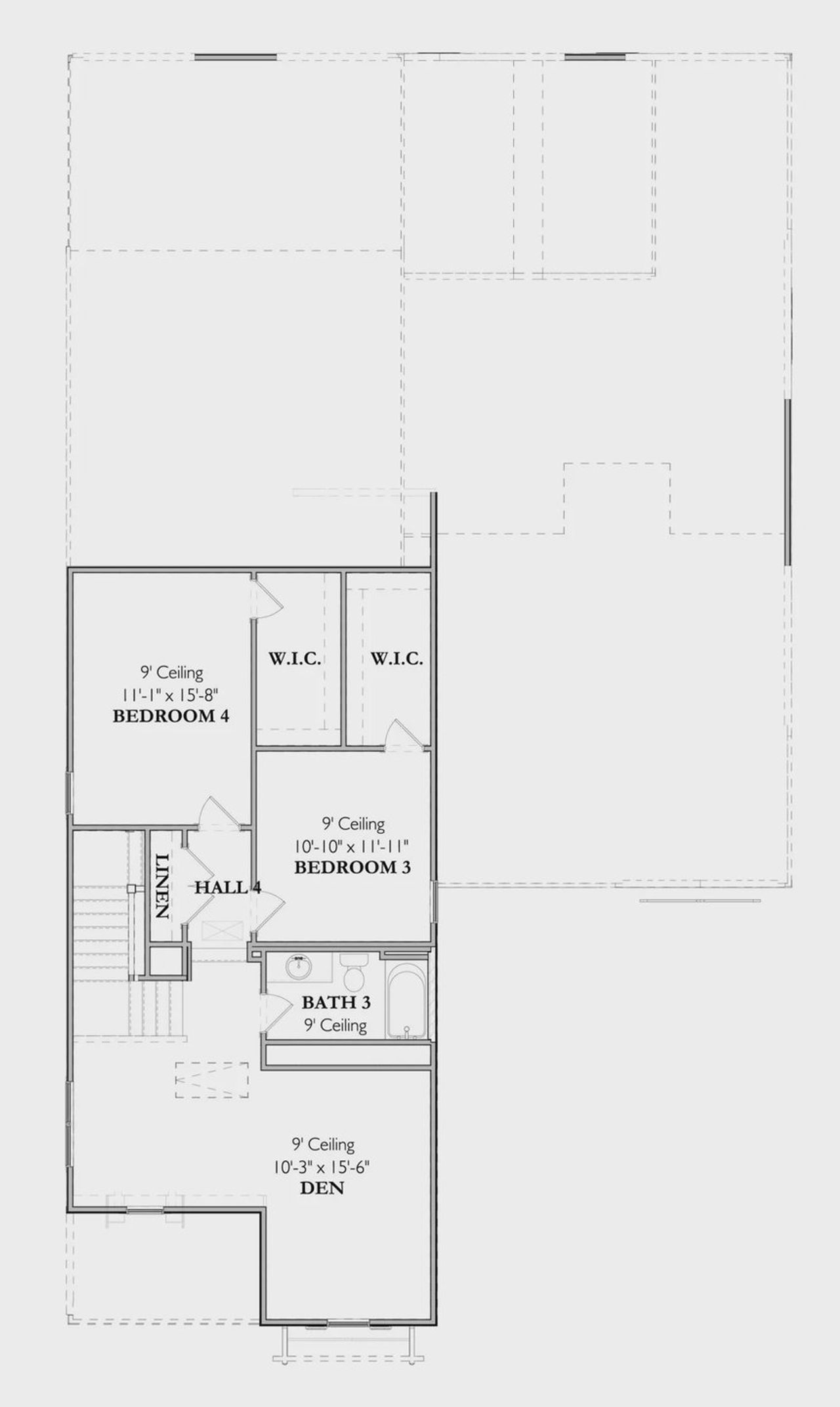 2D floor plan layout for the The Darcy 1A by Signature Homes in Poplar Farms, Franklin, TN (Image 2).