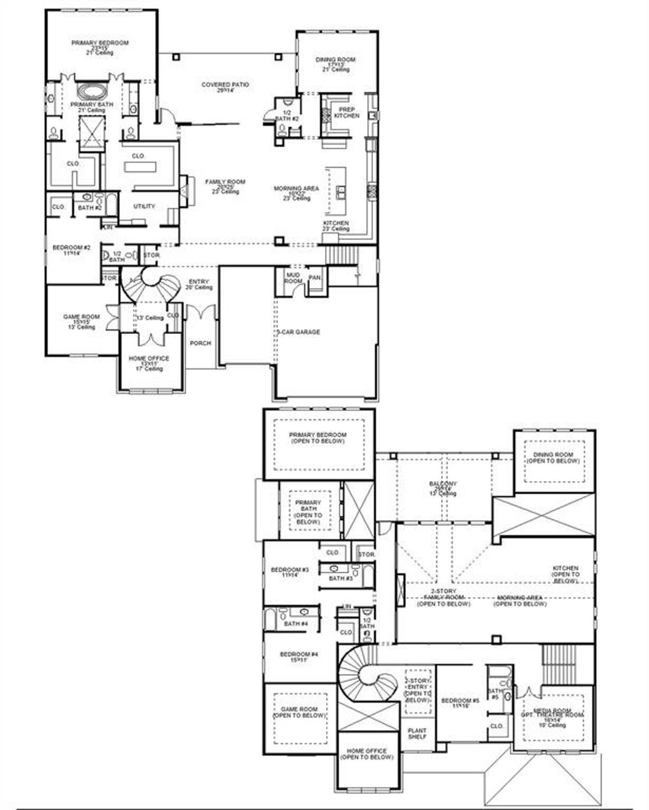 2D floor plan layout of this home in Bristol Valley, Heath, TX (Image 2).