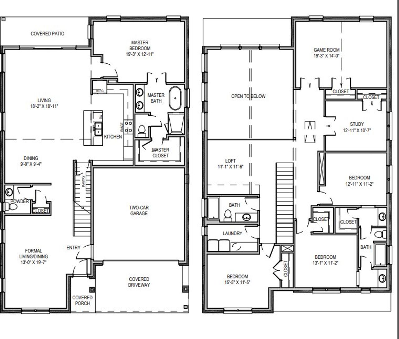 2D floor plan layout for the Dovetree A by Serene Global in The Village at Abrams, Richardson, TX (Image 2).