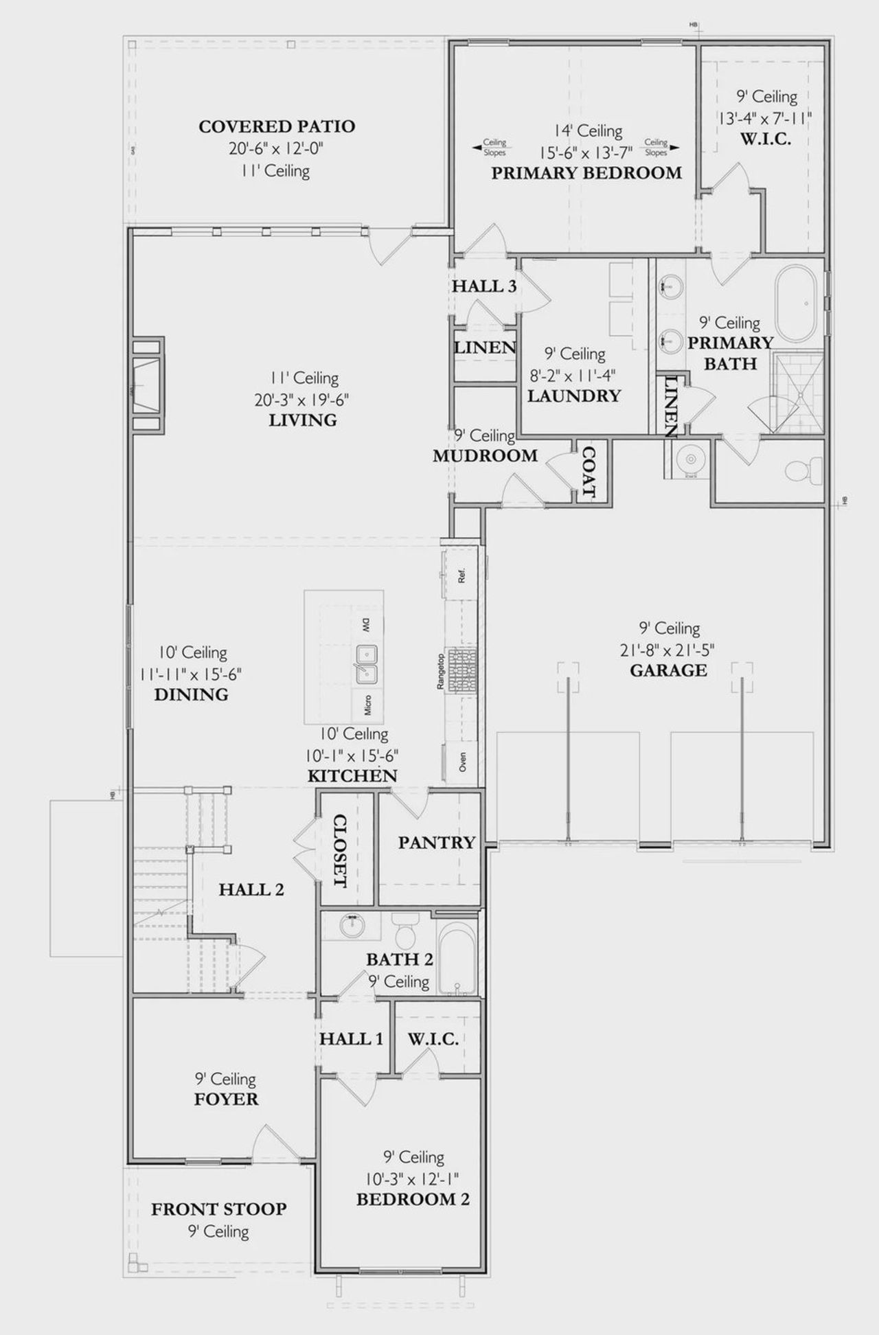 2D floor plan layout for the The Darcy 1A by Signature Homes in Poplar Farms, Franklin, TN (Image 2).