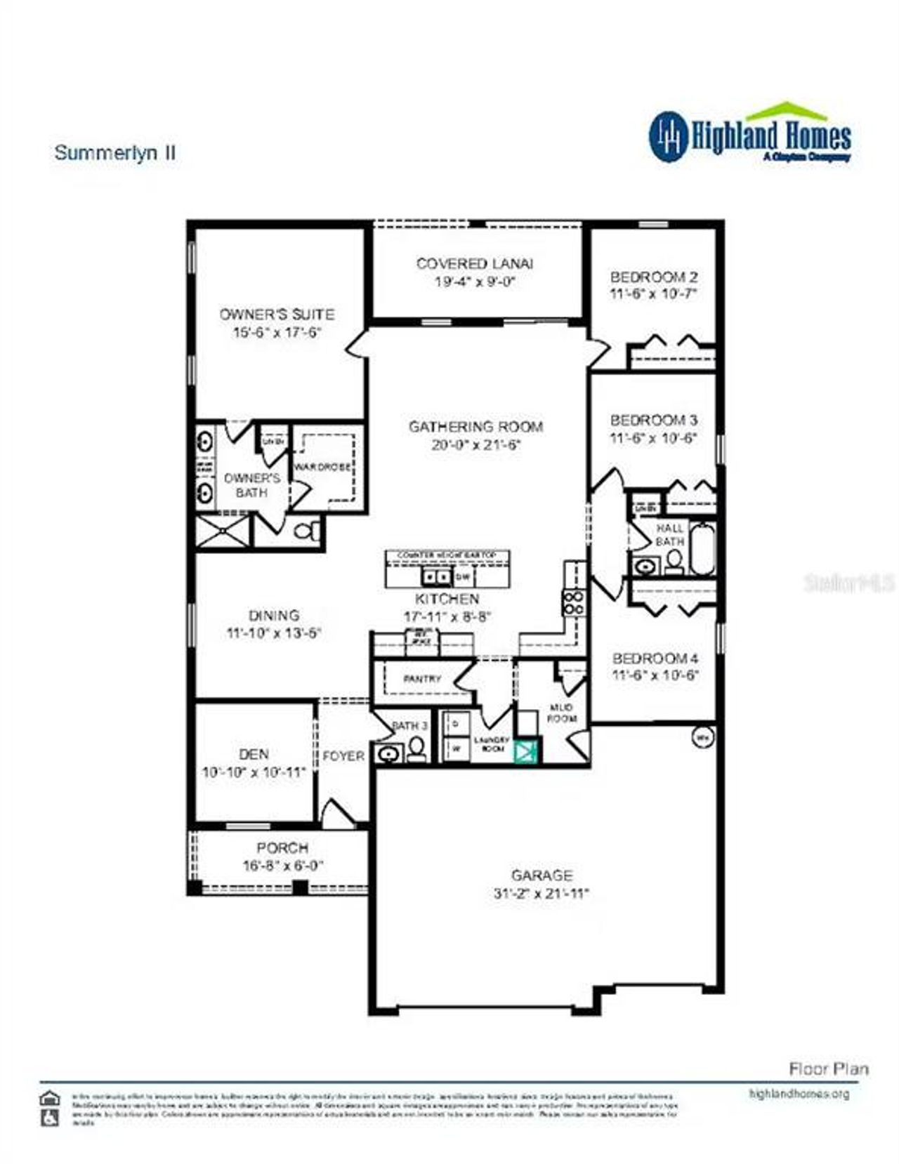 2D floor plan layout of this home in Silver Springs Shores, Ocala, FL (Image 2).
