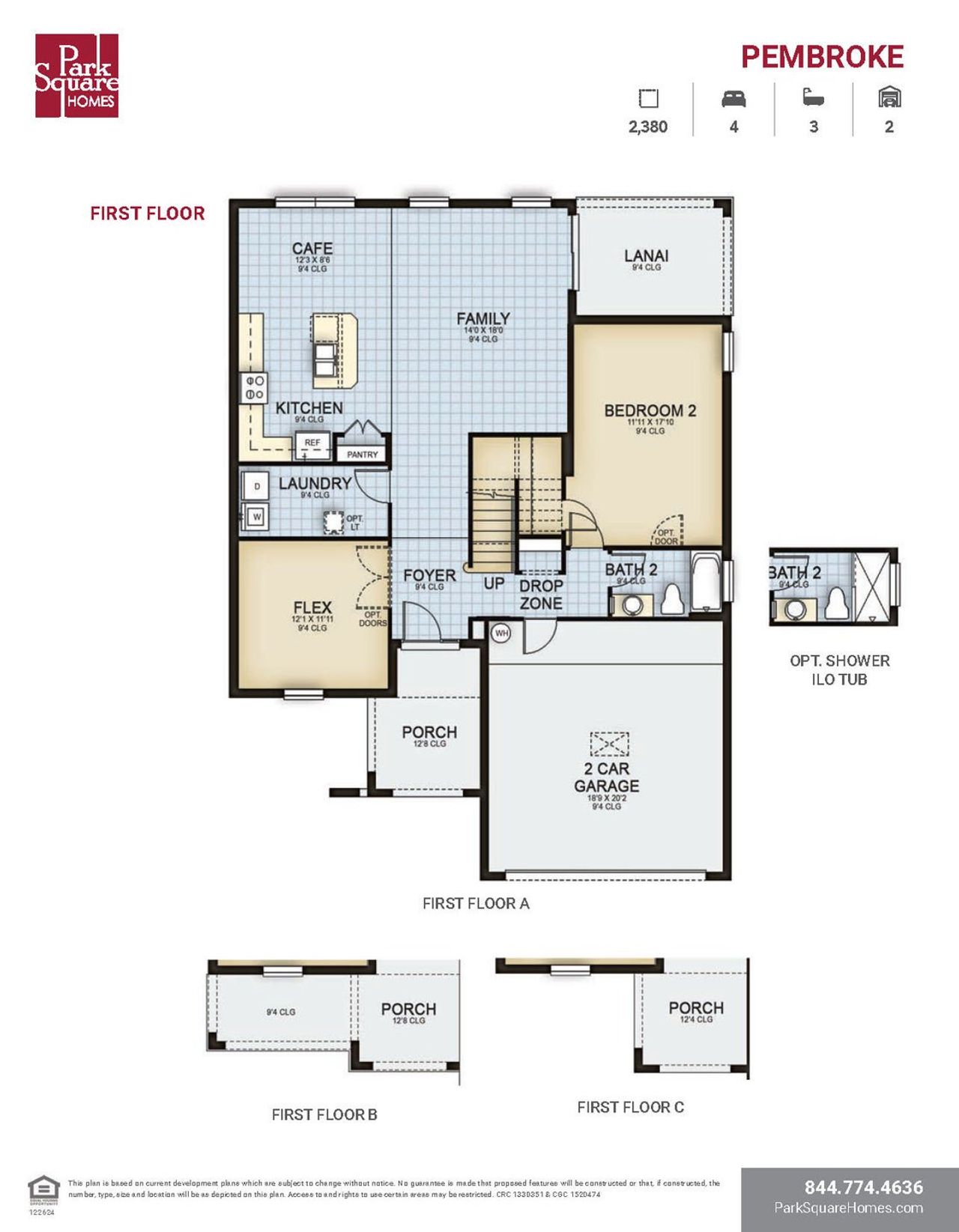 2D floor plan layout of this home in Cypress Park Estates, Haines City, FL (Image 2).