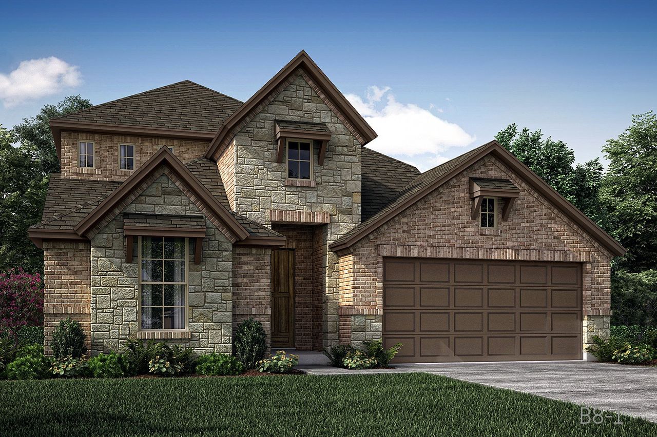 Representative exterior photo of a completed home built from the Atlanta by John Houston Homes in Vista Point - Phase 1, Grandview, TX (Image 2).