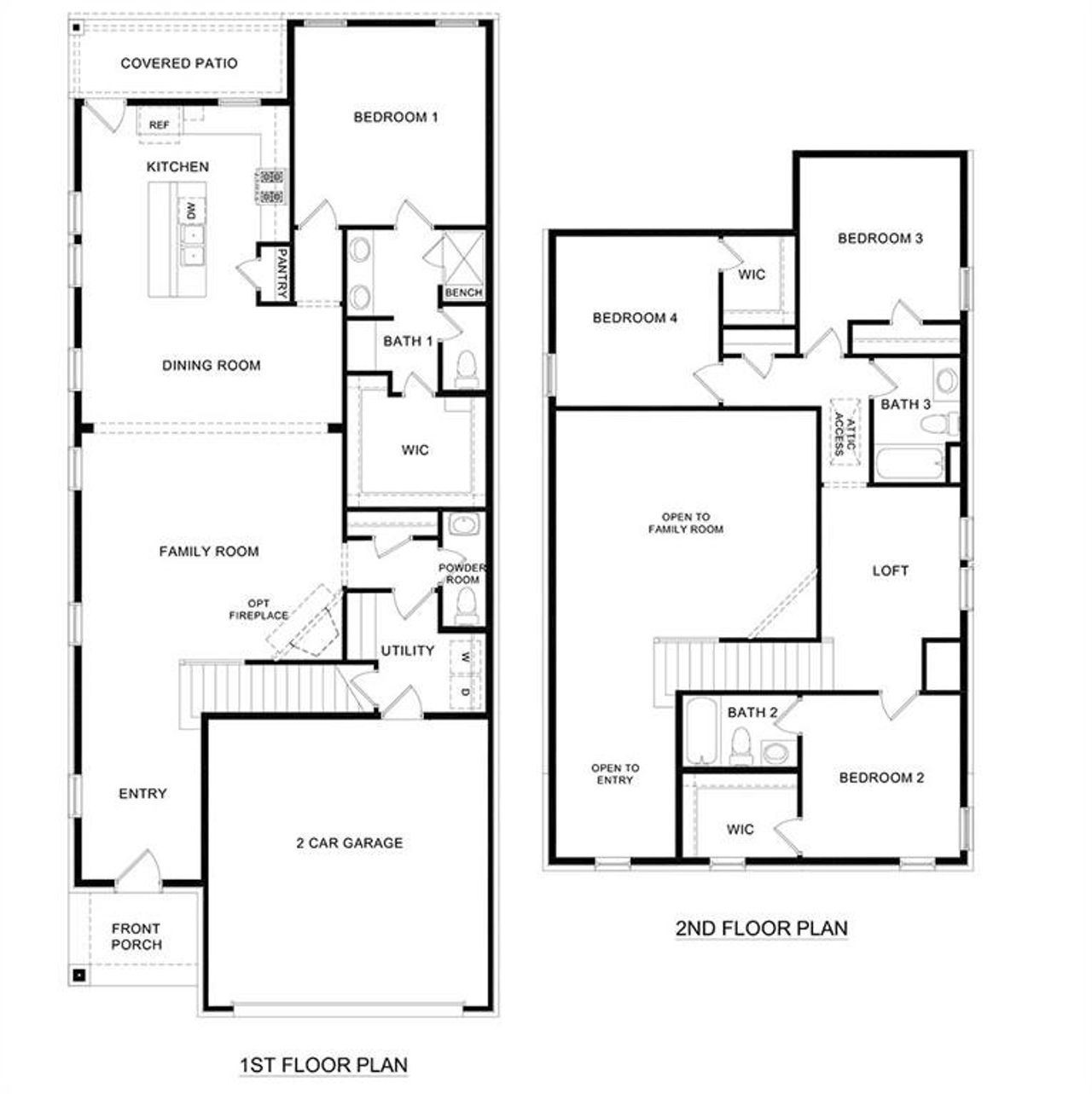 2D floor plan layout of this home in Winchester Crossing, Princeton, TX (Image 2).