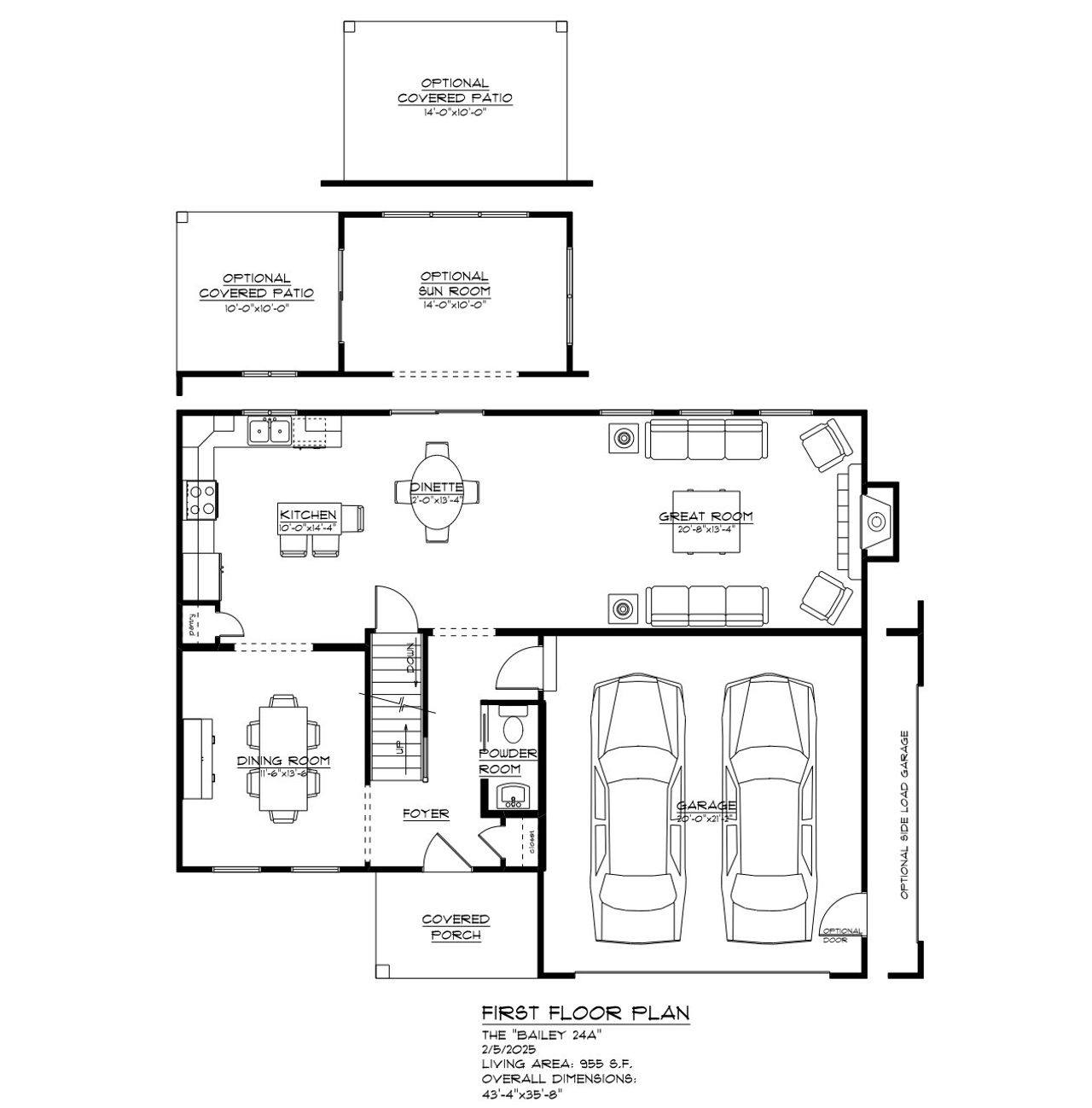 2D floor plan layout of this home in Fieldstream Estates, Lancaster, NY (Image 2).