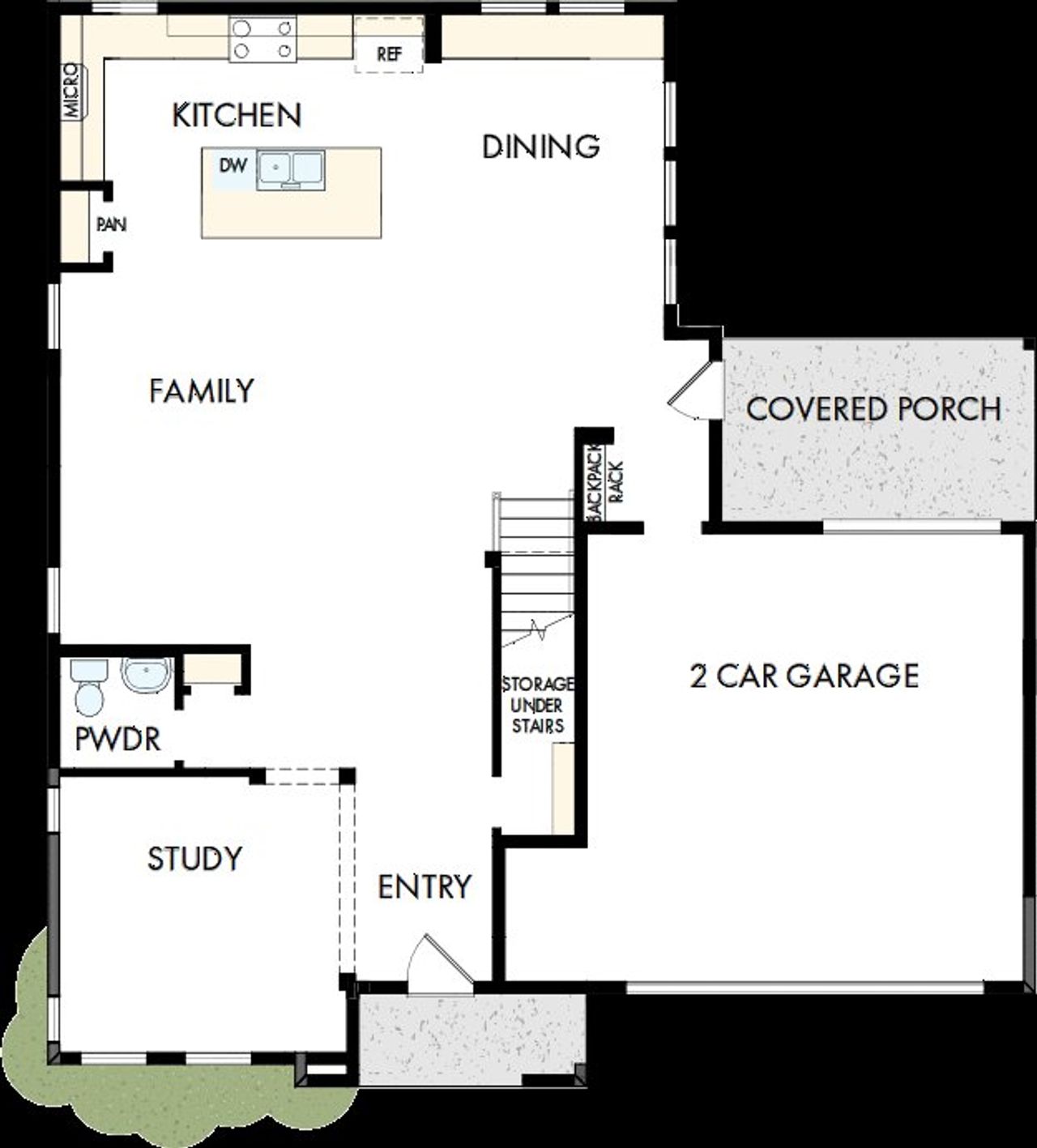 2D floor plan layout of this home in Easthaven at Bridgeland Central - Vision Collection, Cypress, TX (Image 2).