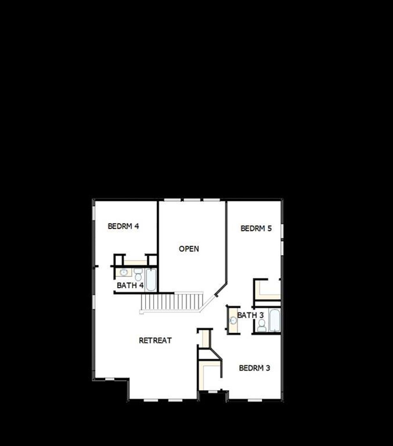 2D floor plan layout of this home in Karis - Village Series, Crowley, TX (Image 2).