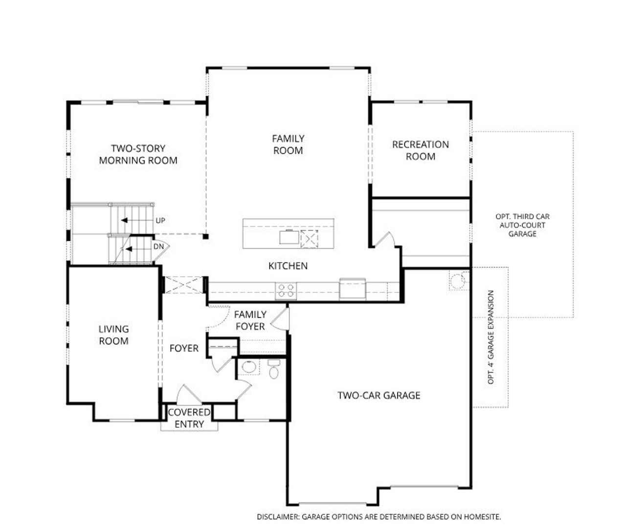 2D floor plan layout for the Huxley by Fischer Homes in Veranda Manor, Kennesaw, GA (Image 2).