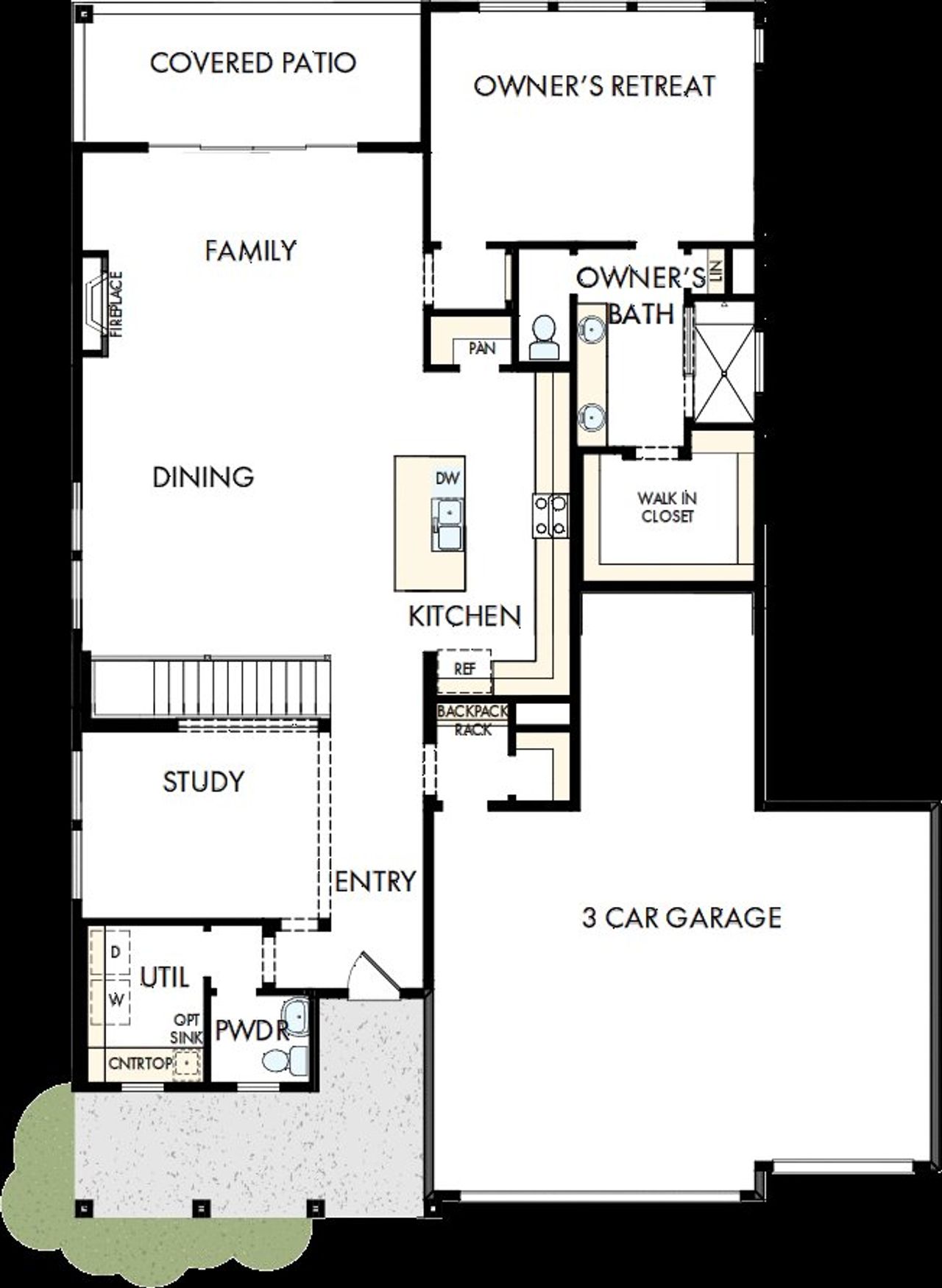 2D floor plan layout of this home in Wolf Ranch - Enclave Collection, Colorado Springs, CO (Image 2).