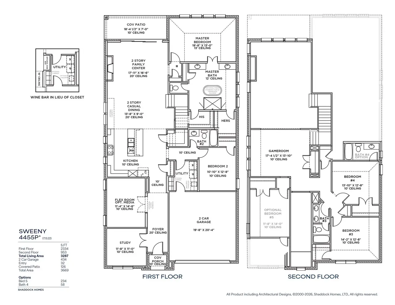 2D floor plan layout of this home in Brookhollow West, Prosper, TX (Image 2).