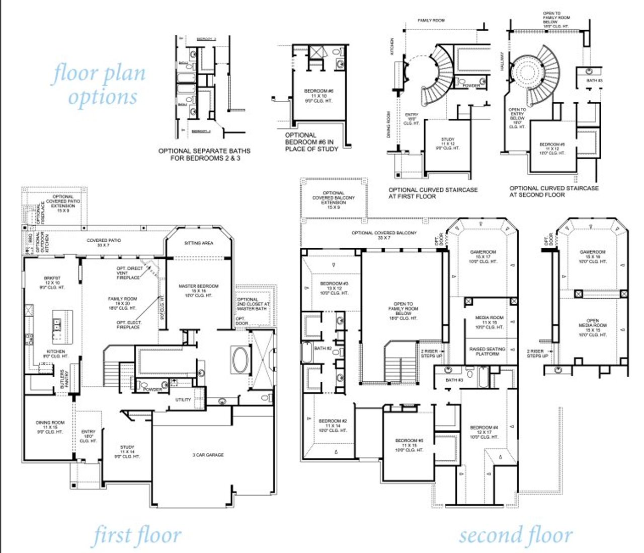 2D floor plan layout for the Georgetown 4631.3 by J. Patrick Homes in Sienna 70' Lots, Missouri City, TX (Image 2). 2D floor plan layout for the Georgetown 4631.3 by J. Patrick Homes in Sienna 70' Lots, Missouri City, TX (Image 2).