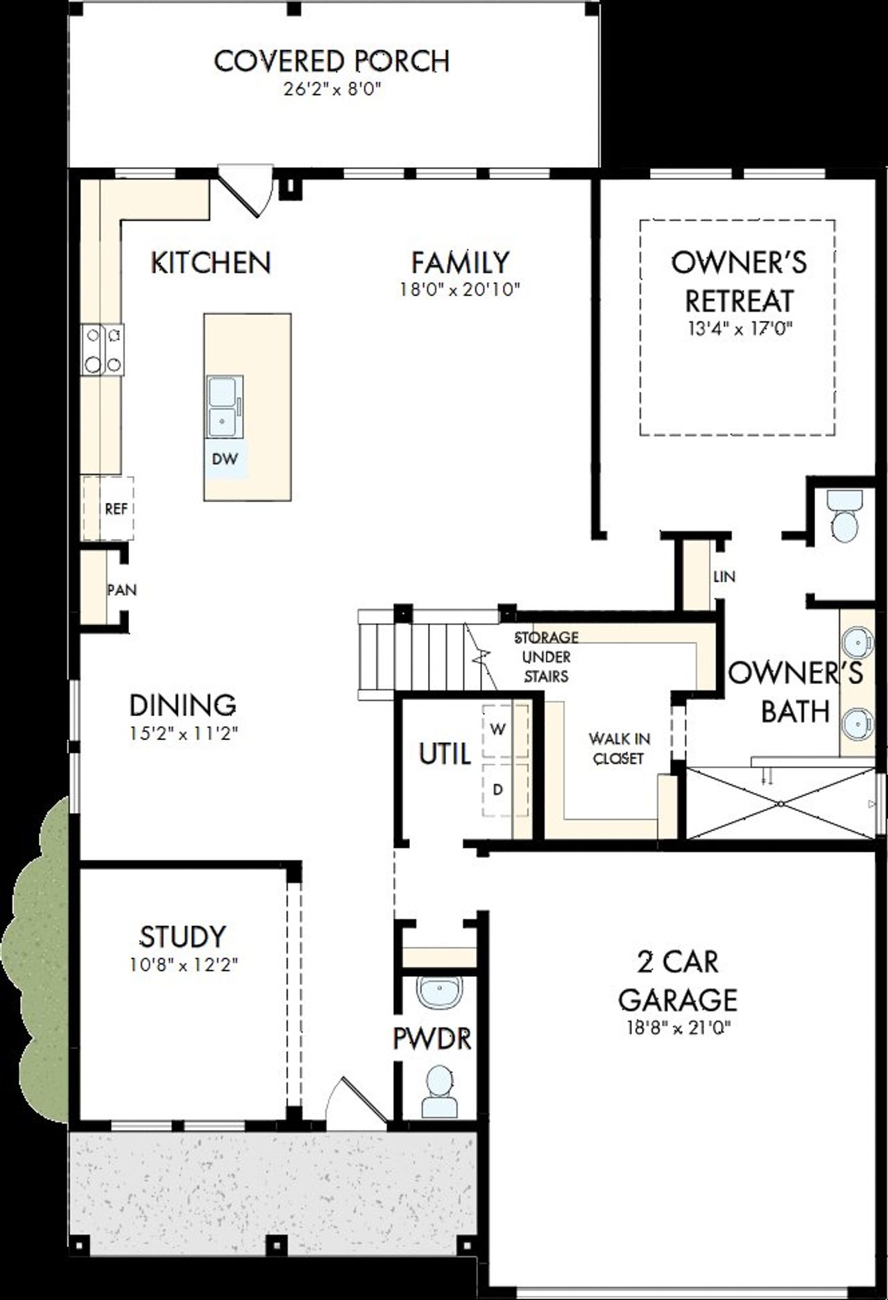 2D floor plan layout of this home in Heritage Green – The Signature Collection, Columbia, TN (Image 2).